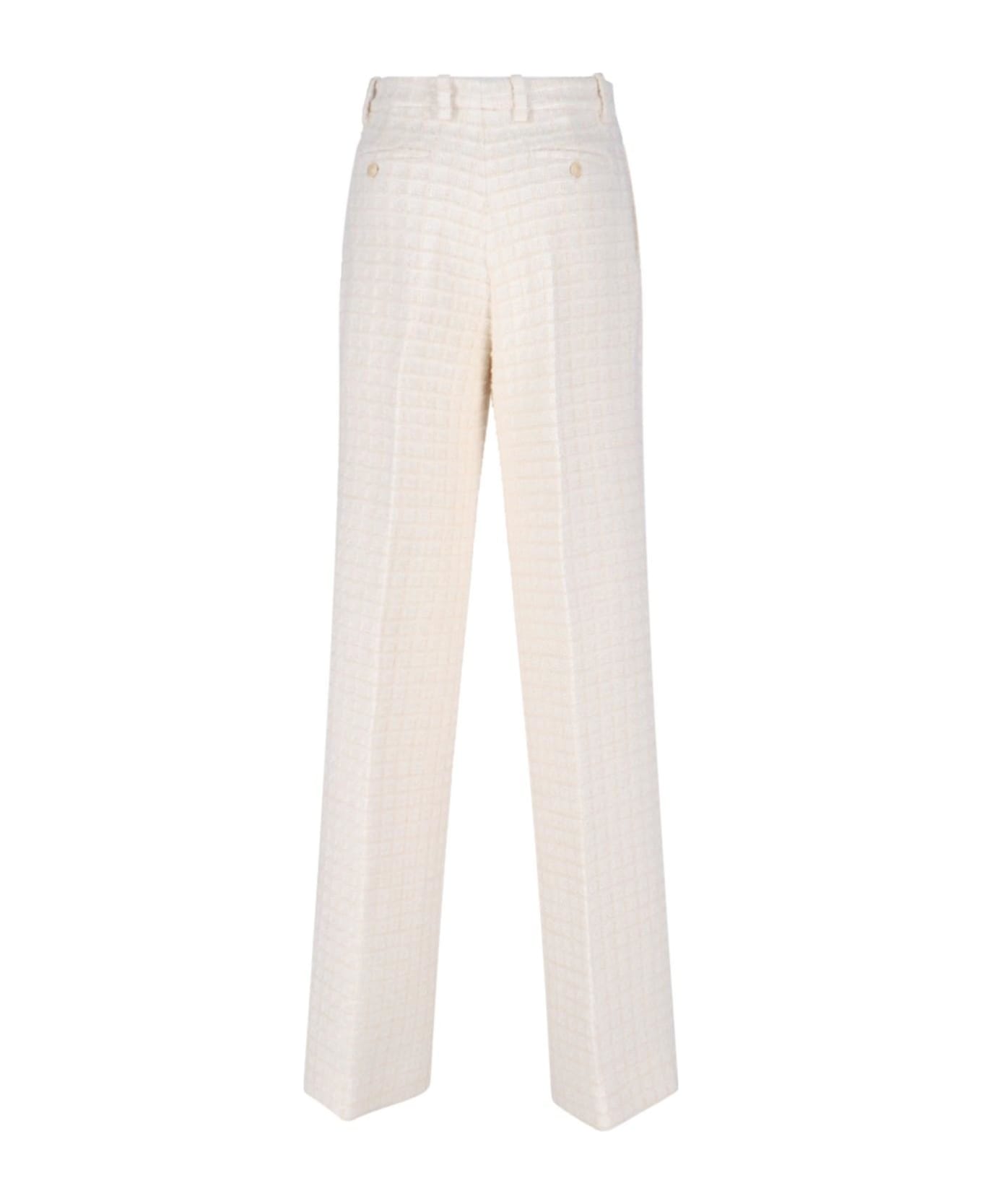 Gucci Tweed Trousers - Ivory