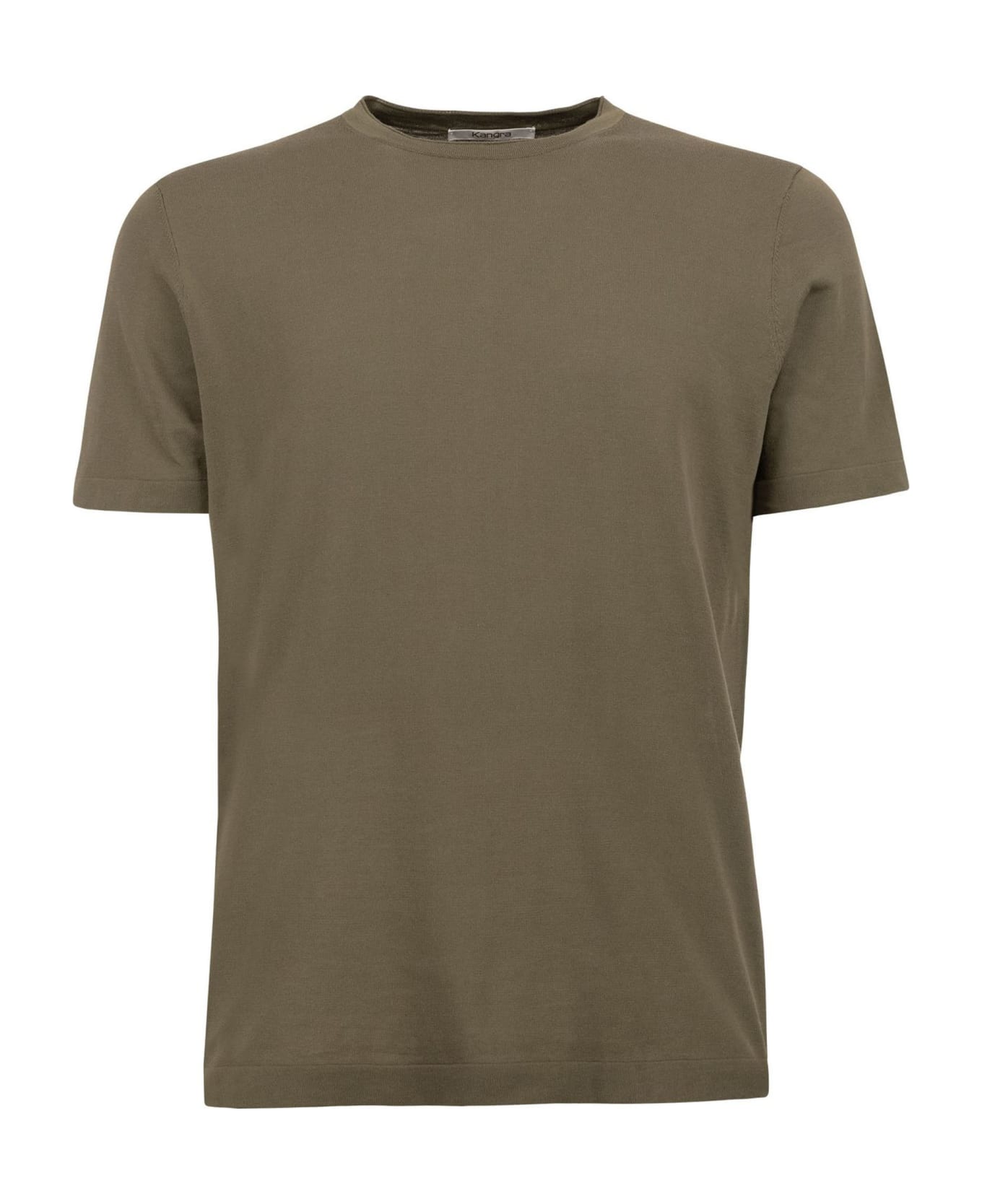 Kangra Green Cotton Ribbed T-shirt - Green シャツ