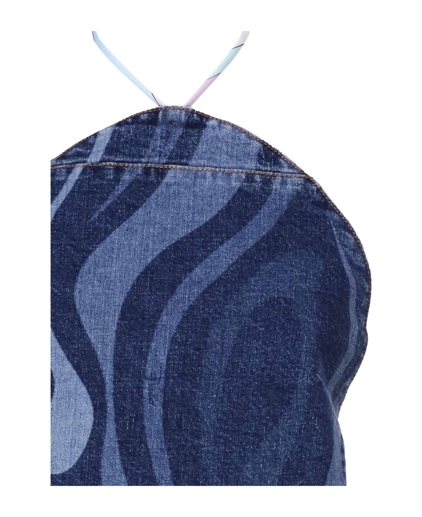 Pucci Rombo Top In Denim - Denim