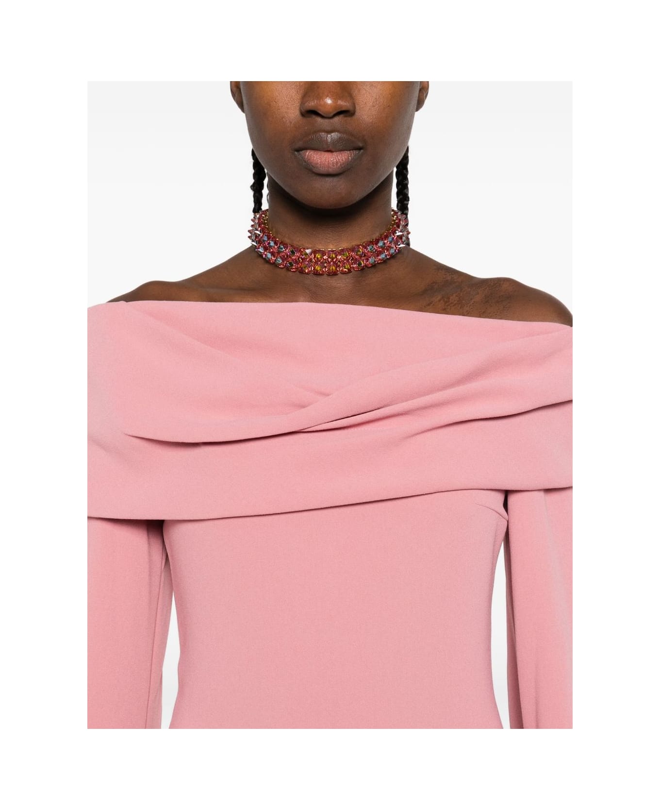 Solace London Nuri Midi Dress - Pink