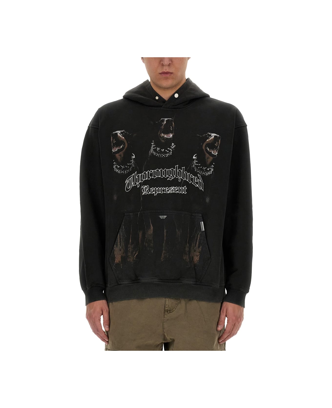 REPRESENT Sweatshirt With Print - BLACK