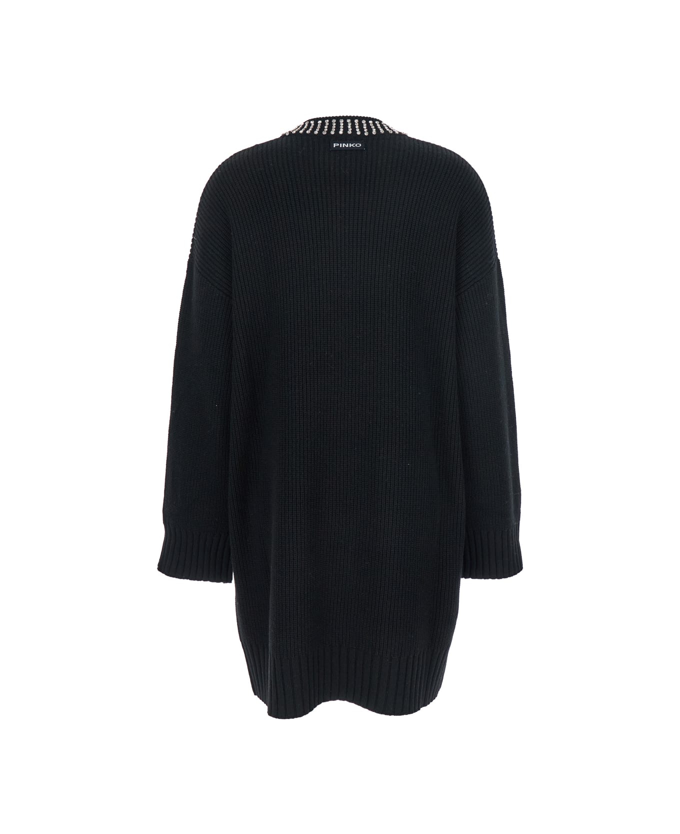 Pinko Ask Abito Blend Ws Strass - Black