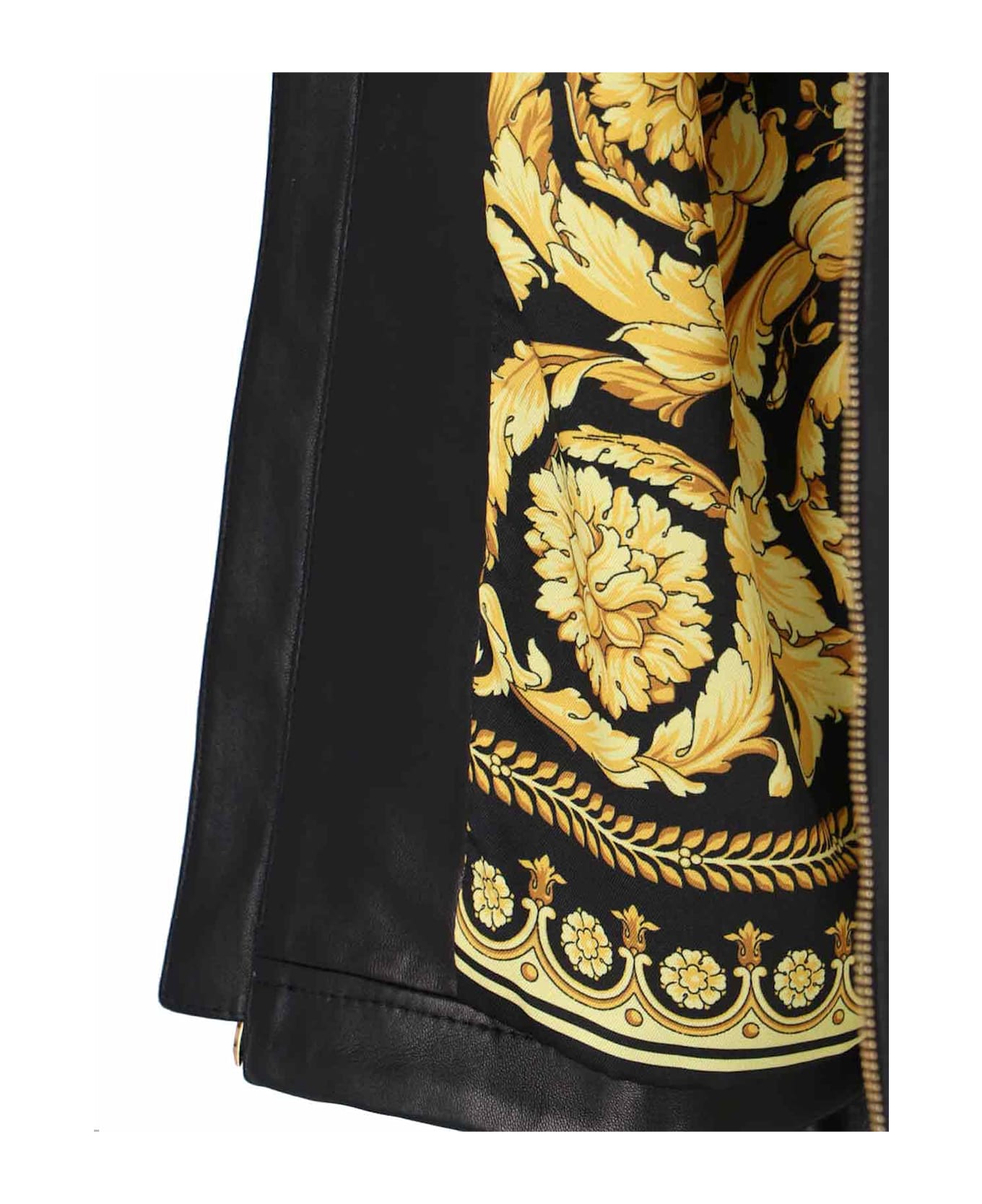 Versace Black Leather Jacket - Black
