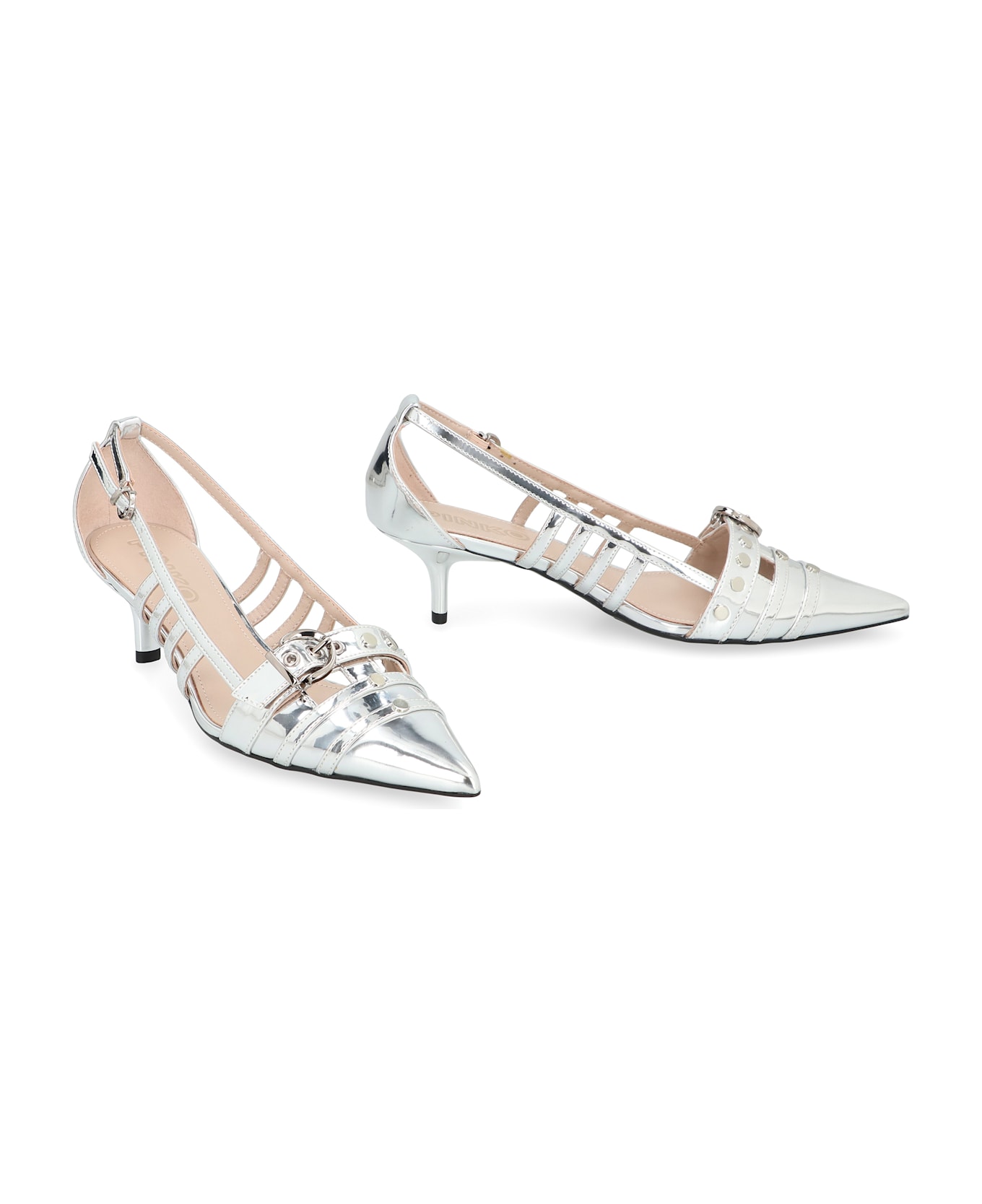 Pinko Pointy-toe Slingbacks - Silver