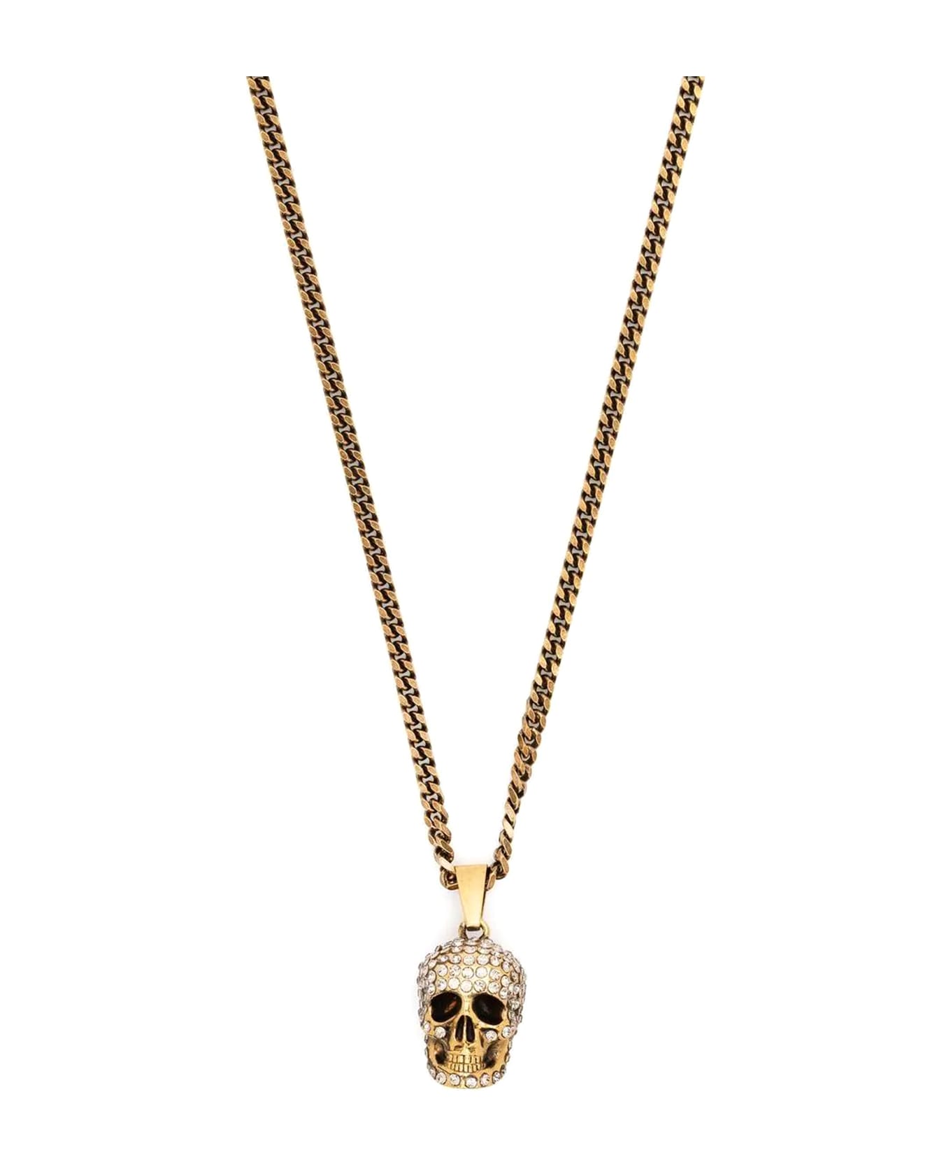 Alexander McQueen Pave Long Necklace - Greige ネックレス
