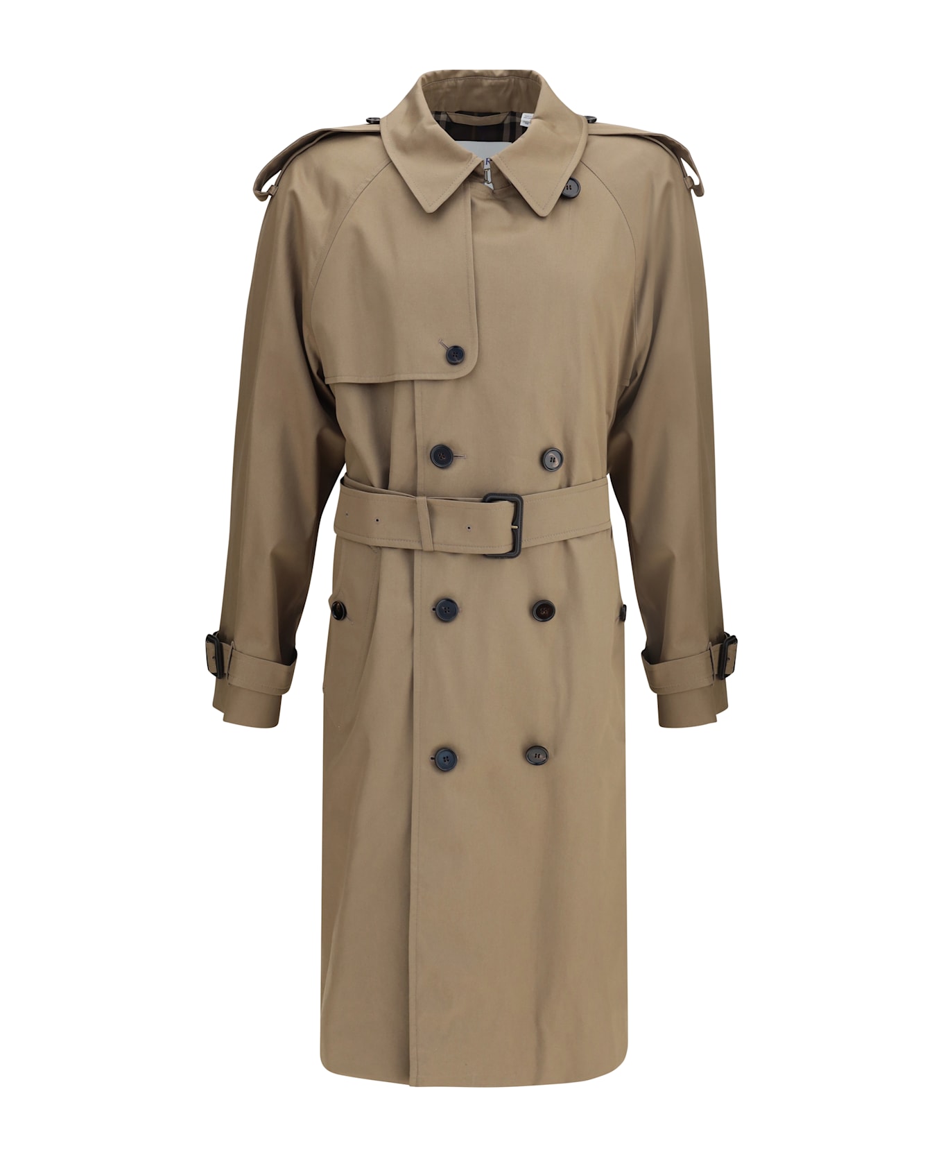 Burberry Long Cotton Gabardine Trench Coat