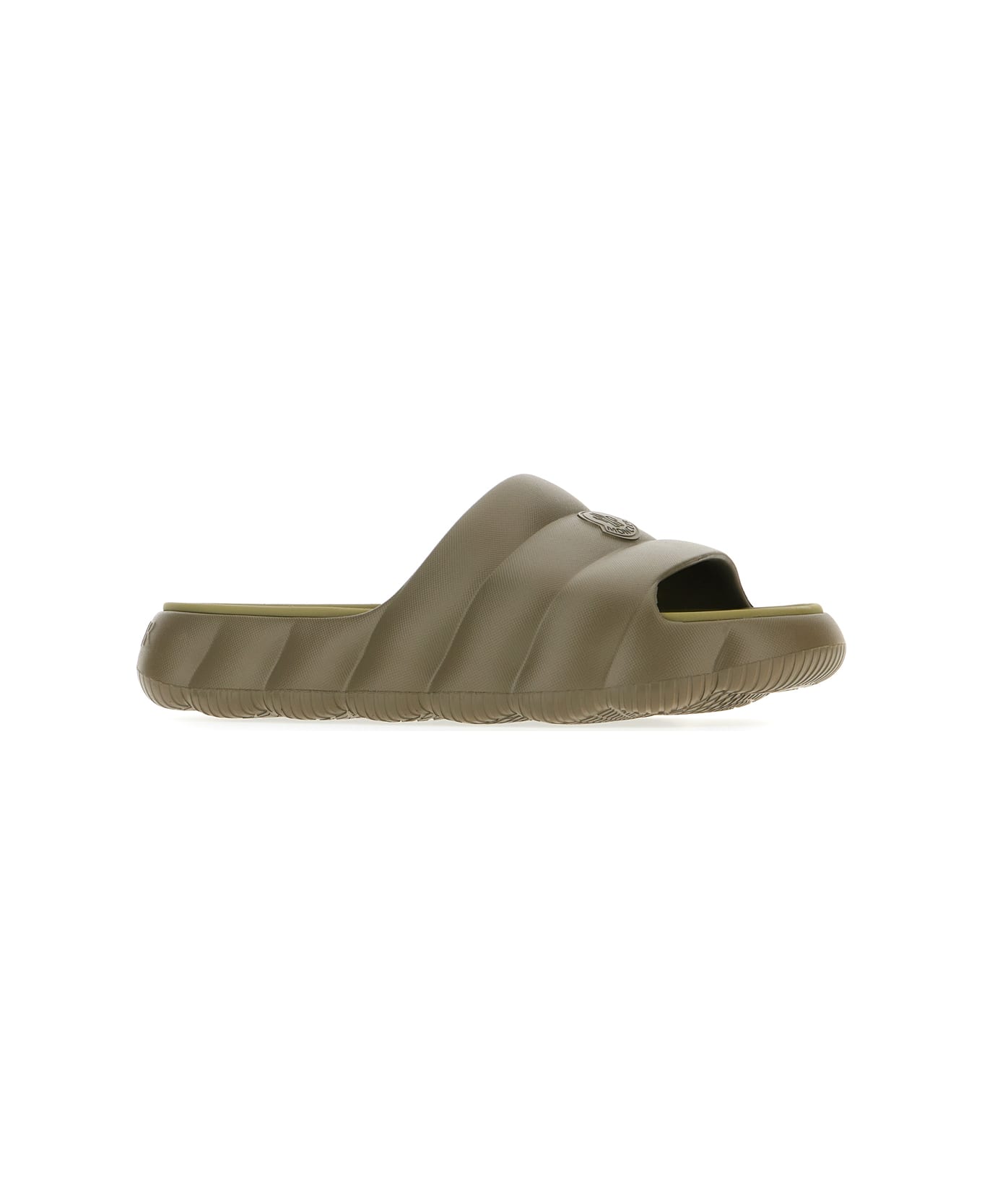 Moncler Military Green Rubber Lilo Slippers - Army green