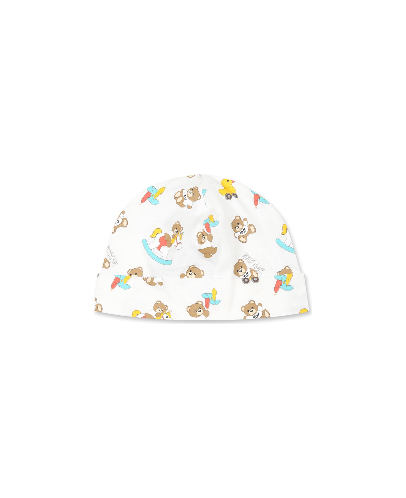 Moschino Ivory Accessory Set For Babykids With Teddy Bear - Ivory