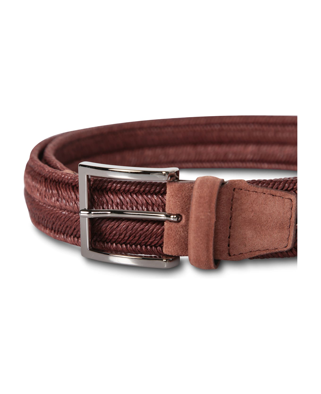 Orciani Burnt Linen Braided Belt - Brown