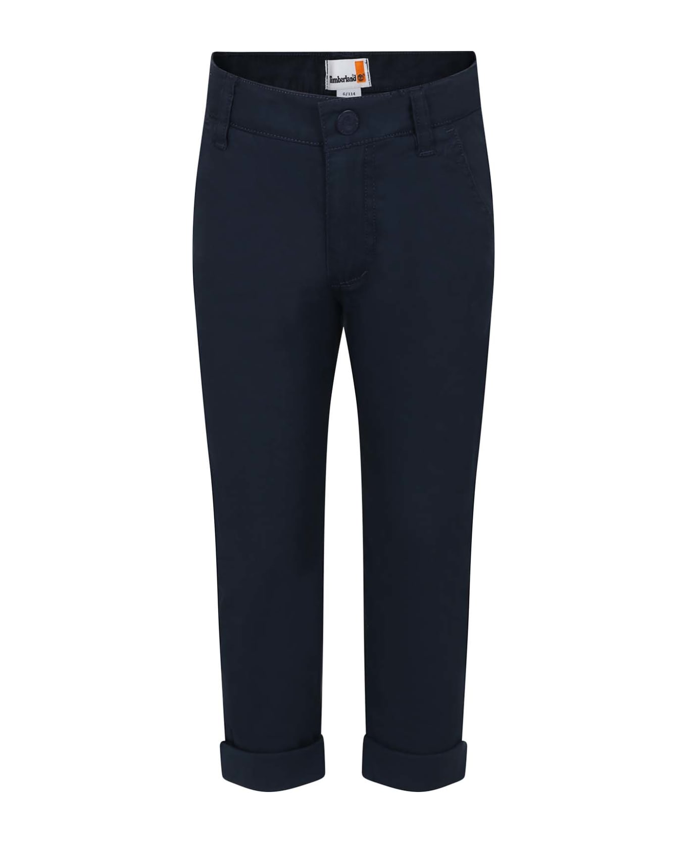 Timberland Blue Casual Trousers For Boy - Blue