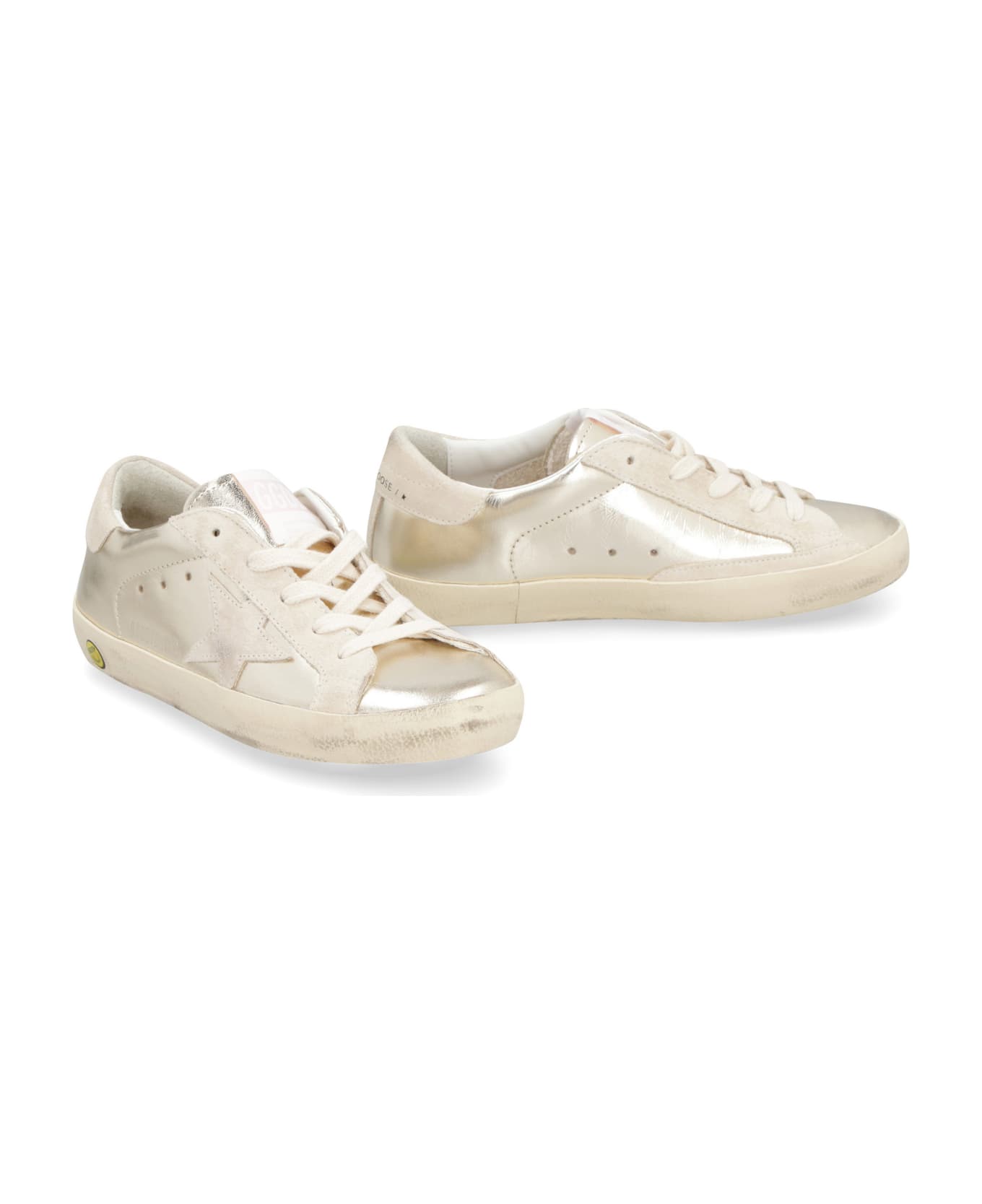 Golden Goose Super Star Leather Sneakers - Silver シューズ