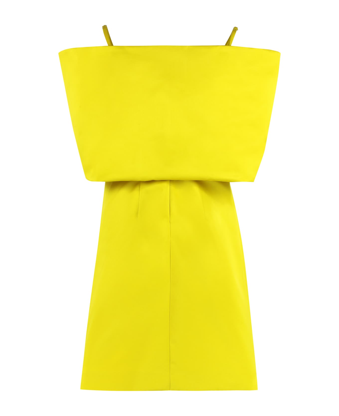 Parosh Bow Detail Dress - Yellow