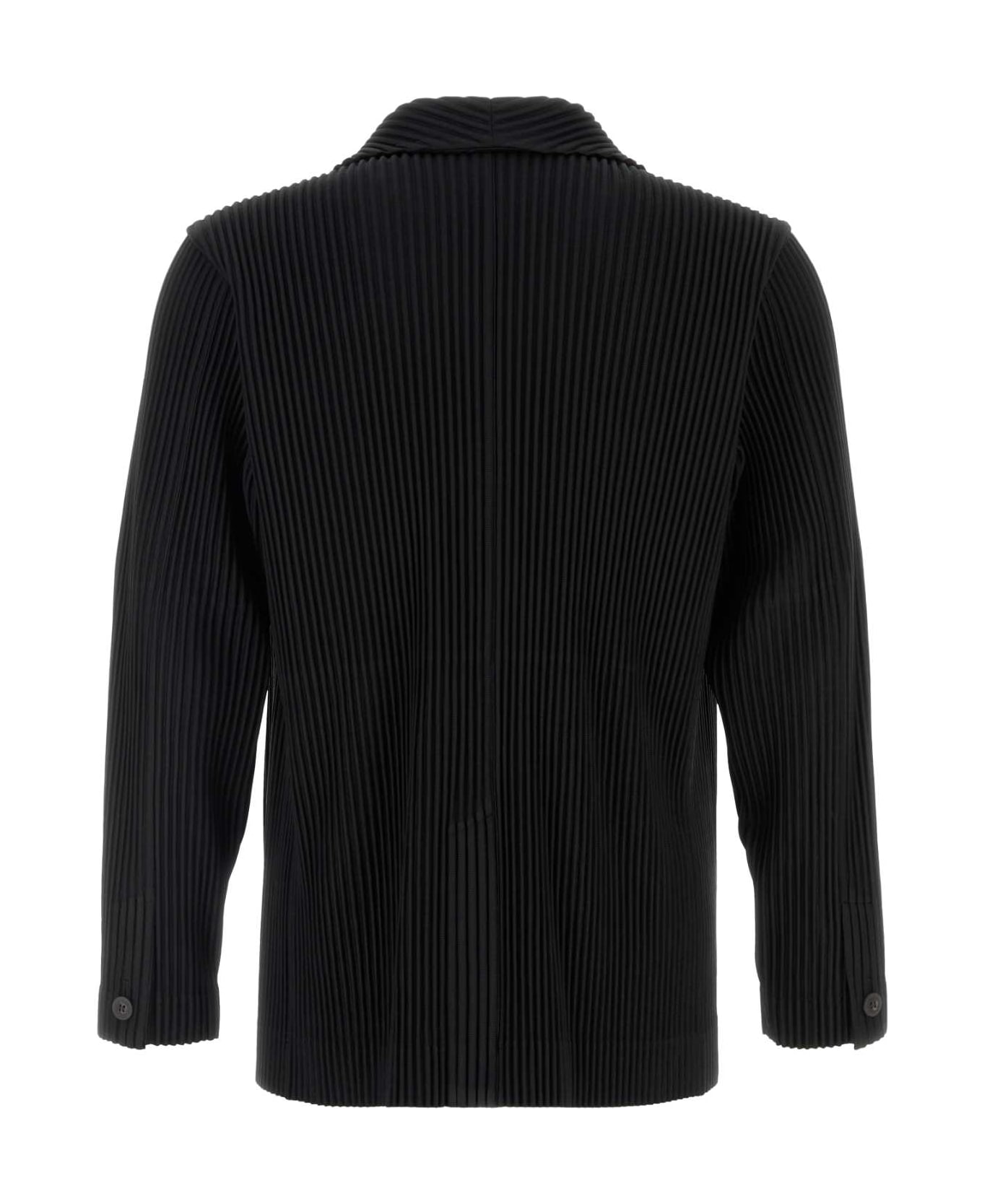 Homme Plissé Issey Miyake Black Polyester Blazer - BLACK