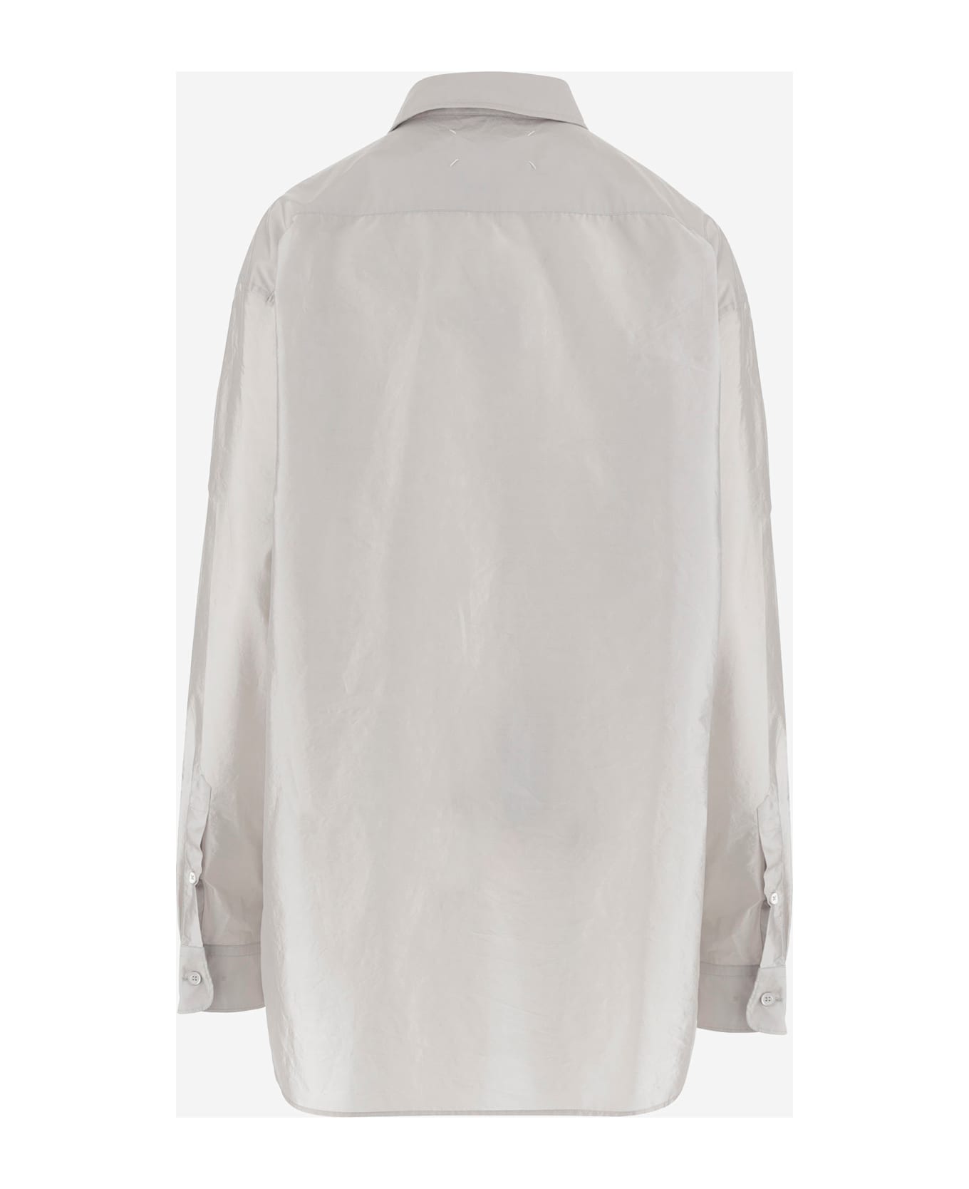 Maison Margiela Oversized Shirt In Technical Fabric - Grey