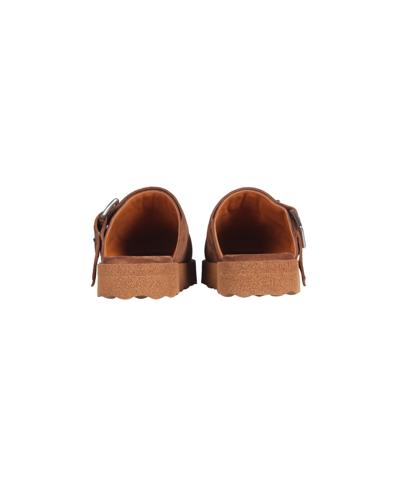 Off-White Comfort Slippers - BROWN
