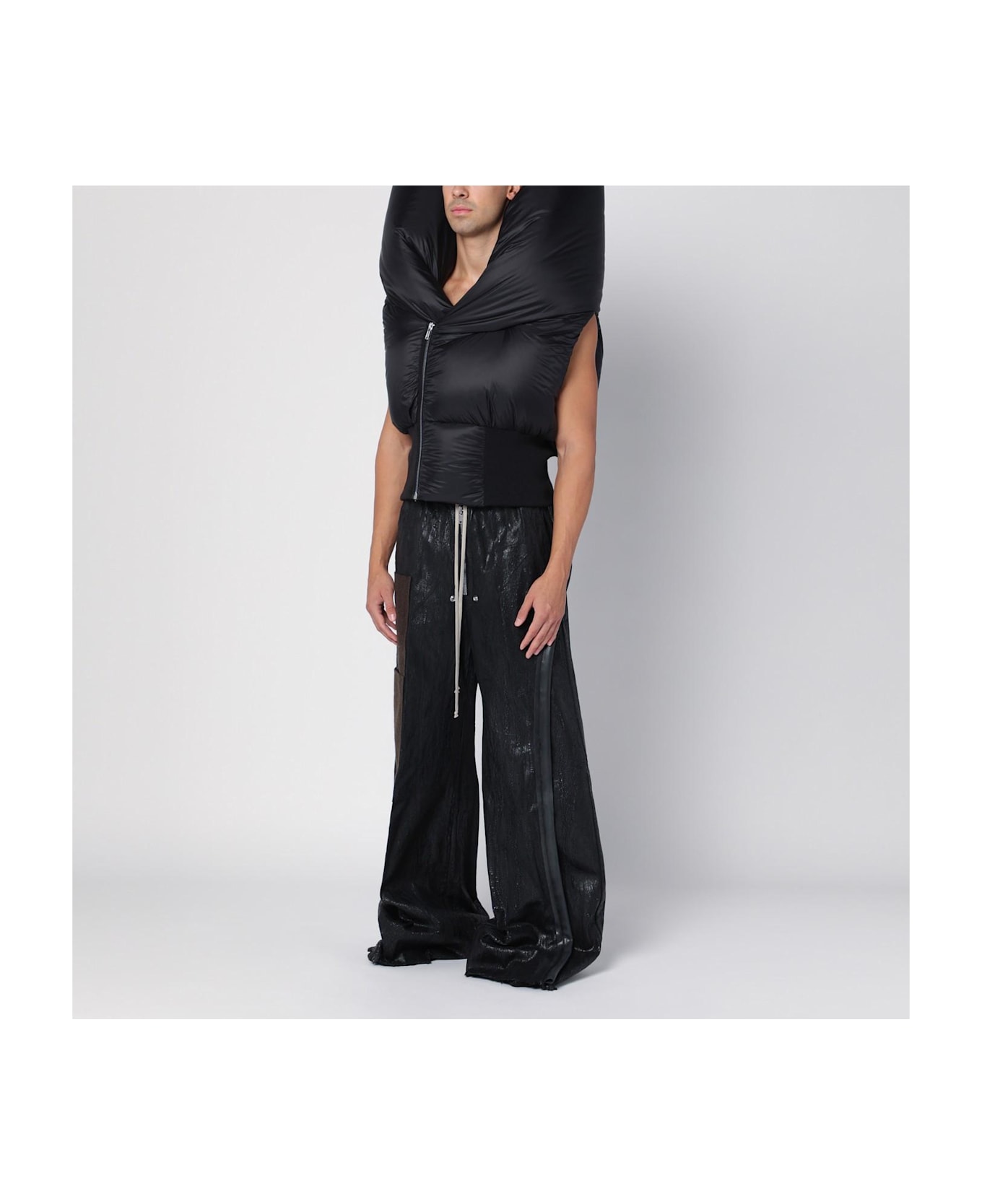 Rick Owens Anubis Black Padded Waistcoat - Black