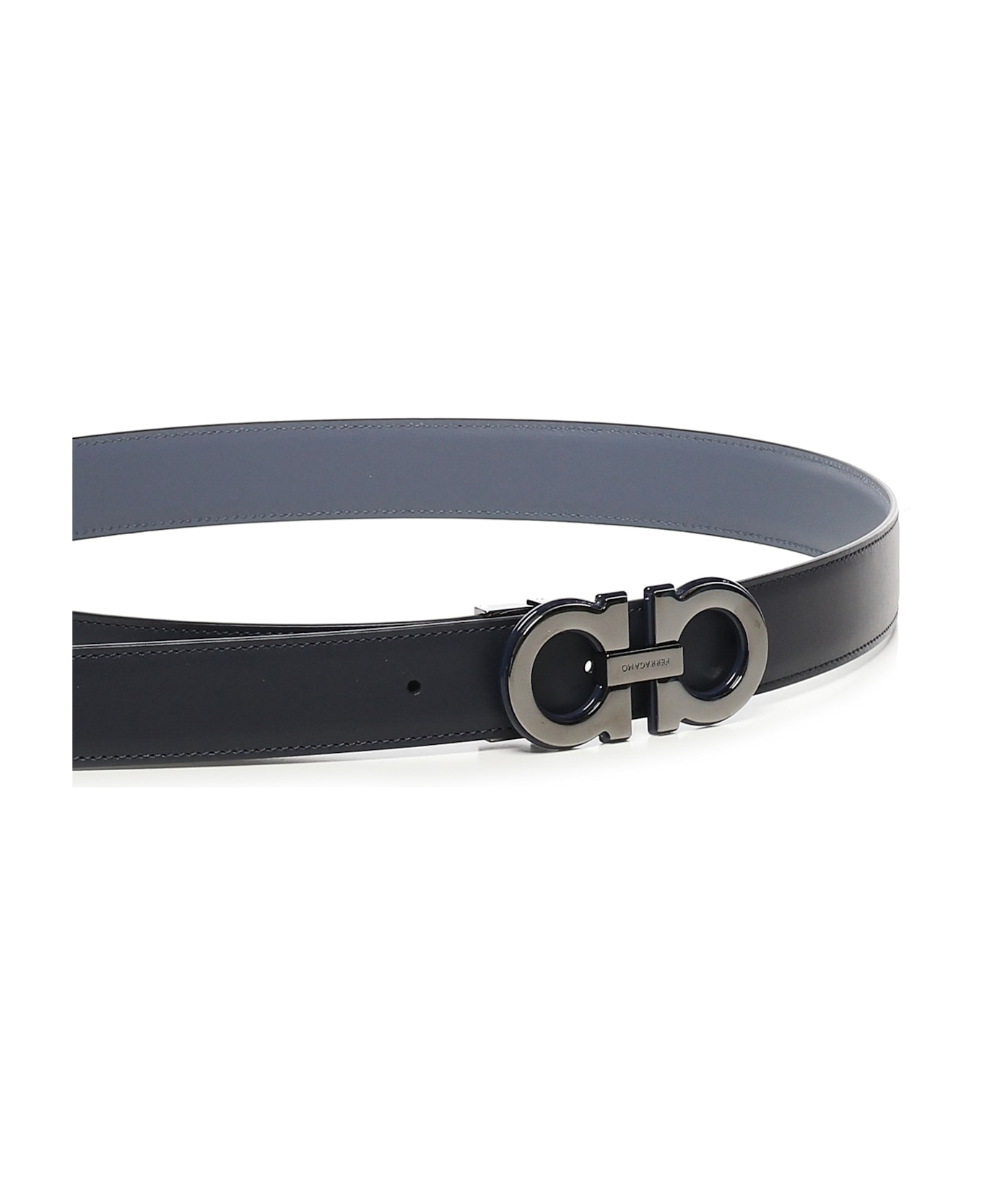 Ferragamo Reversible Gancini Belt - Blue