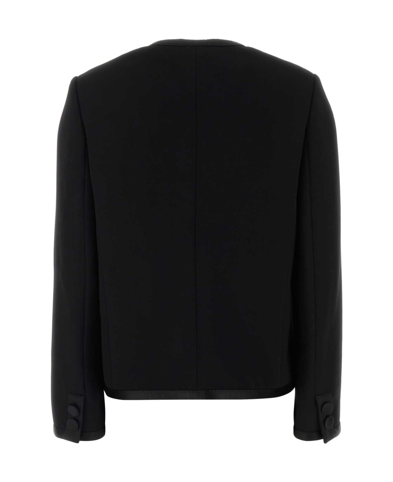 Dolce 
Gabbana Black Wool Blend Blazer - Black