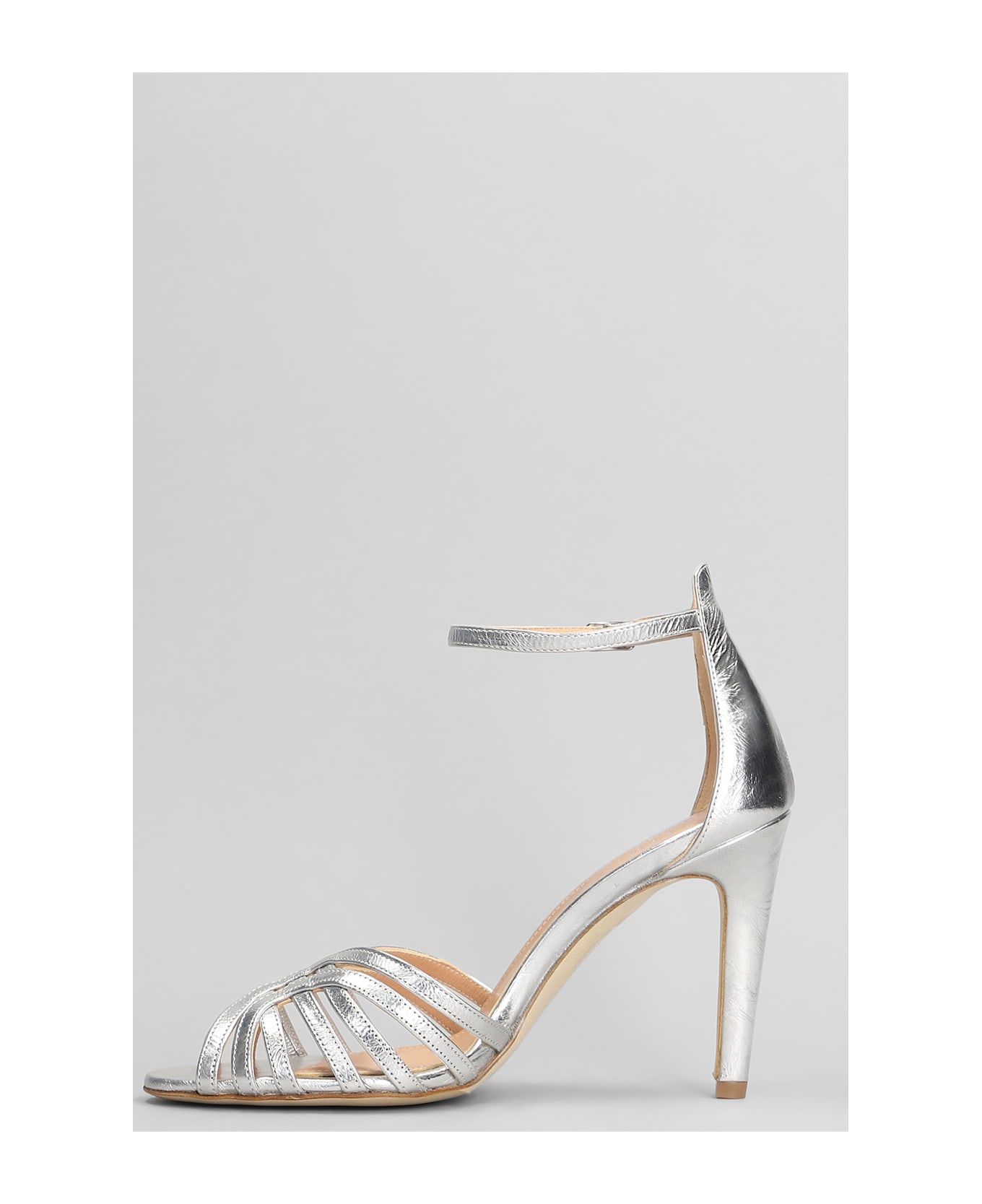 The Seller Sandals In Silver Leather - silver
