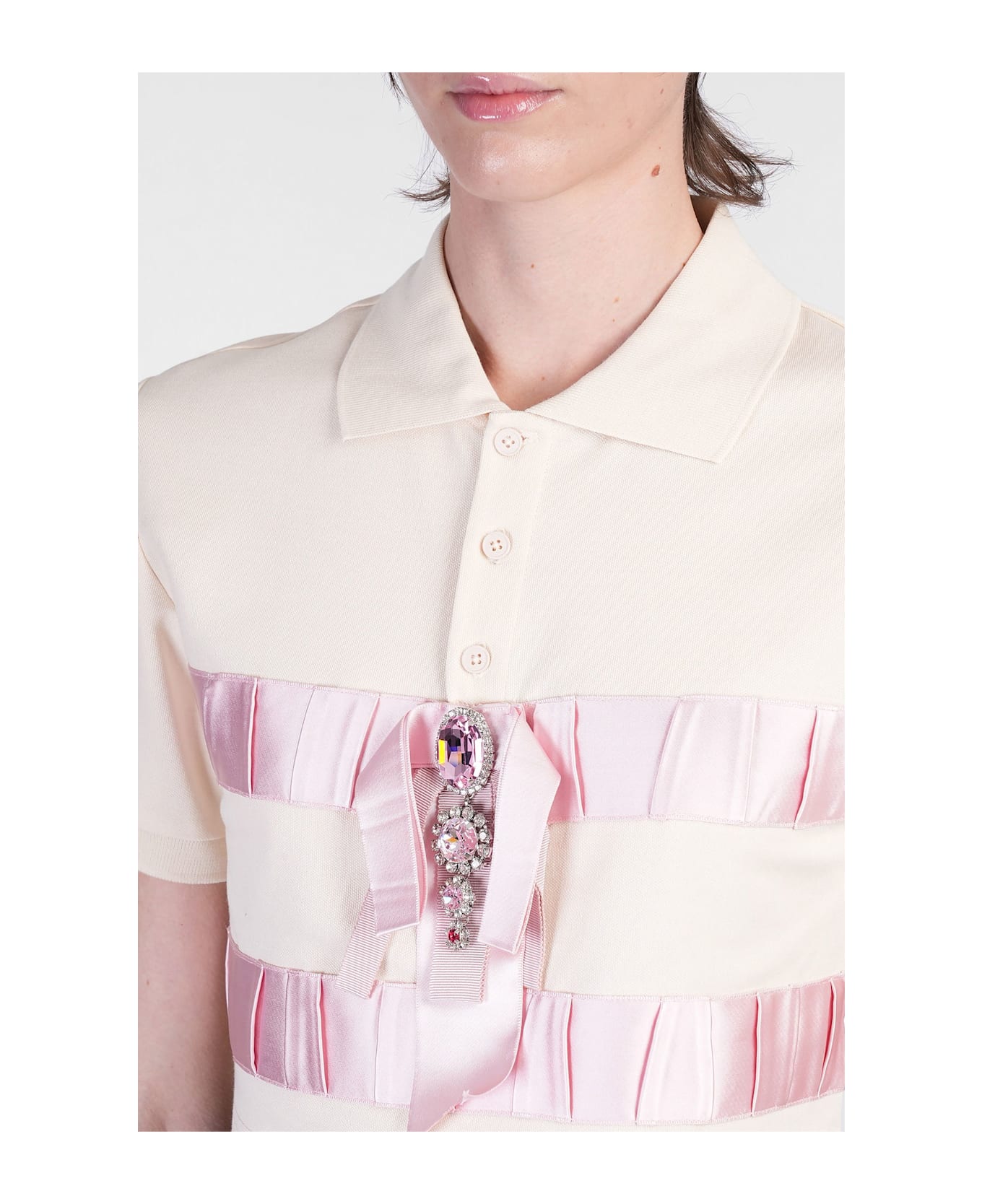 AREA Polo In Beige Cotton - beige