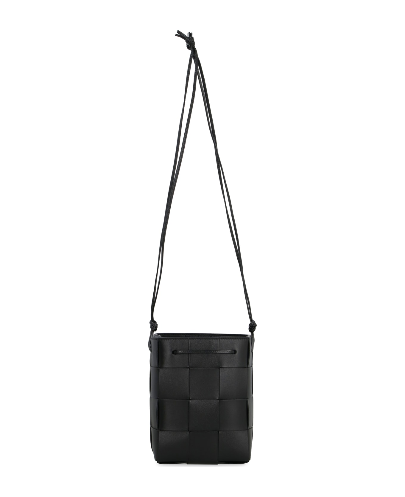 Bottega Veneta Cassette Small Shoulder Bucket Bag - black