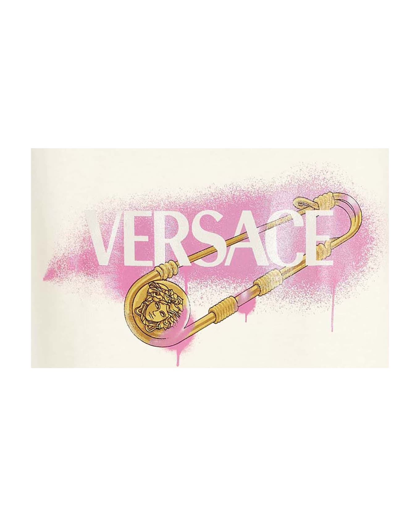 Versace 'logo Pin' T-shirt - White