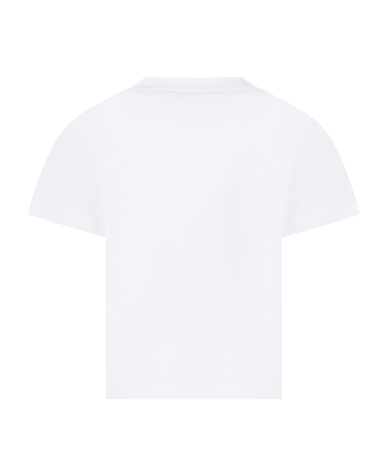 Burberry White T-shirt For Boy With Print - White Tシャツ＆ポロシャツ