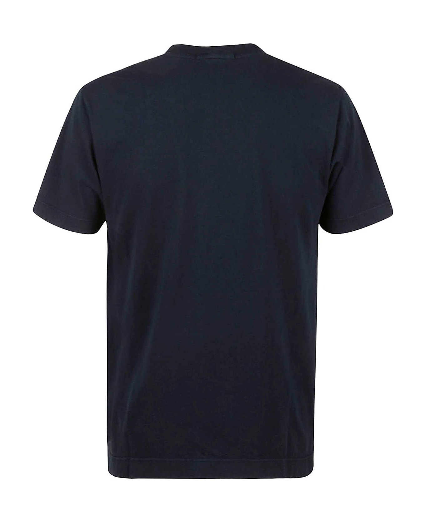 Stone Island Logo Printed Crewneck T-shirt - Navy blue