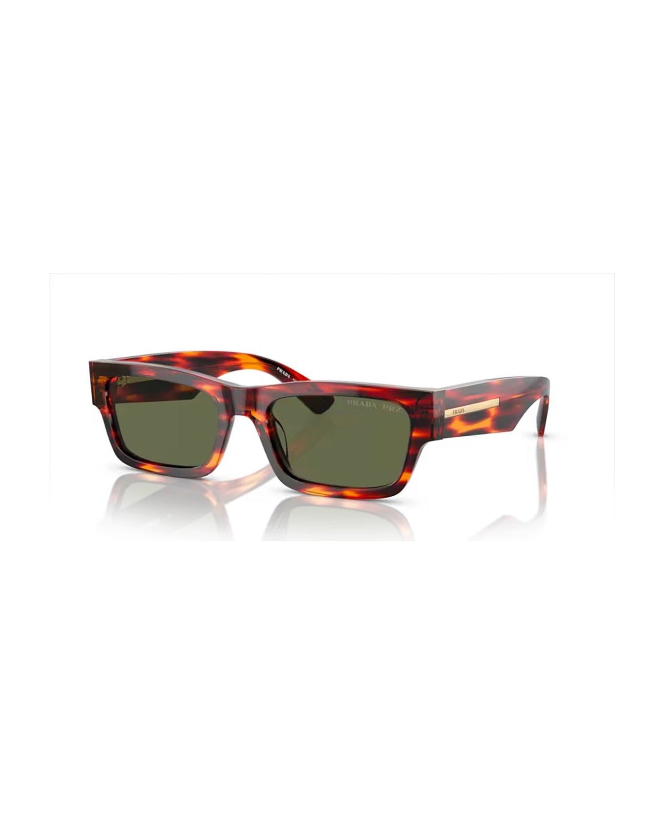 Prada Eyewear Rectangular Frame Sunglasses Sunglasses - 13O03R Red/Black Havana サングラス