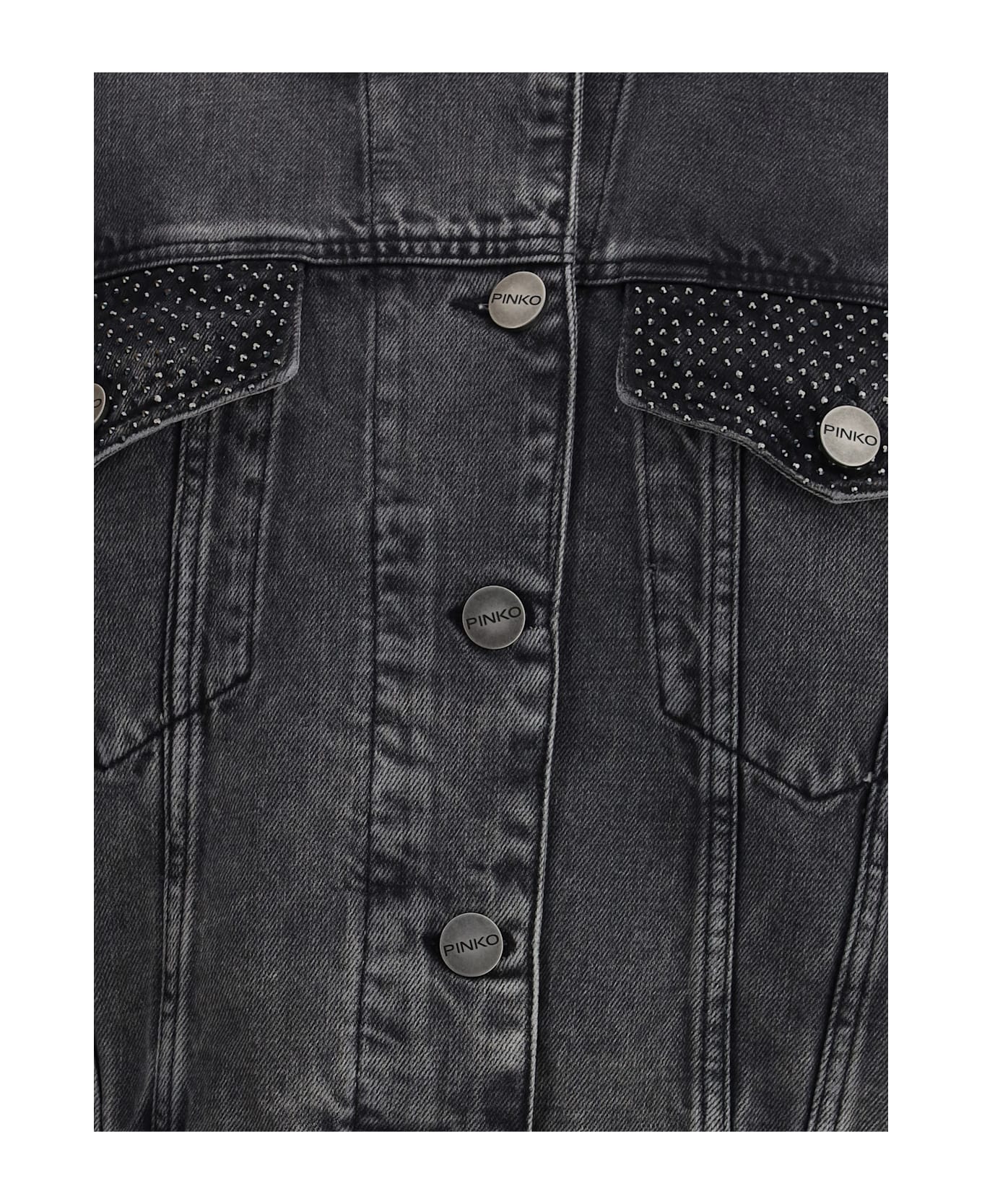 Pinko The Trucker Jacket With Mini Studs