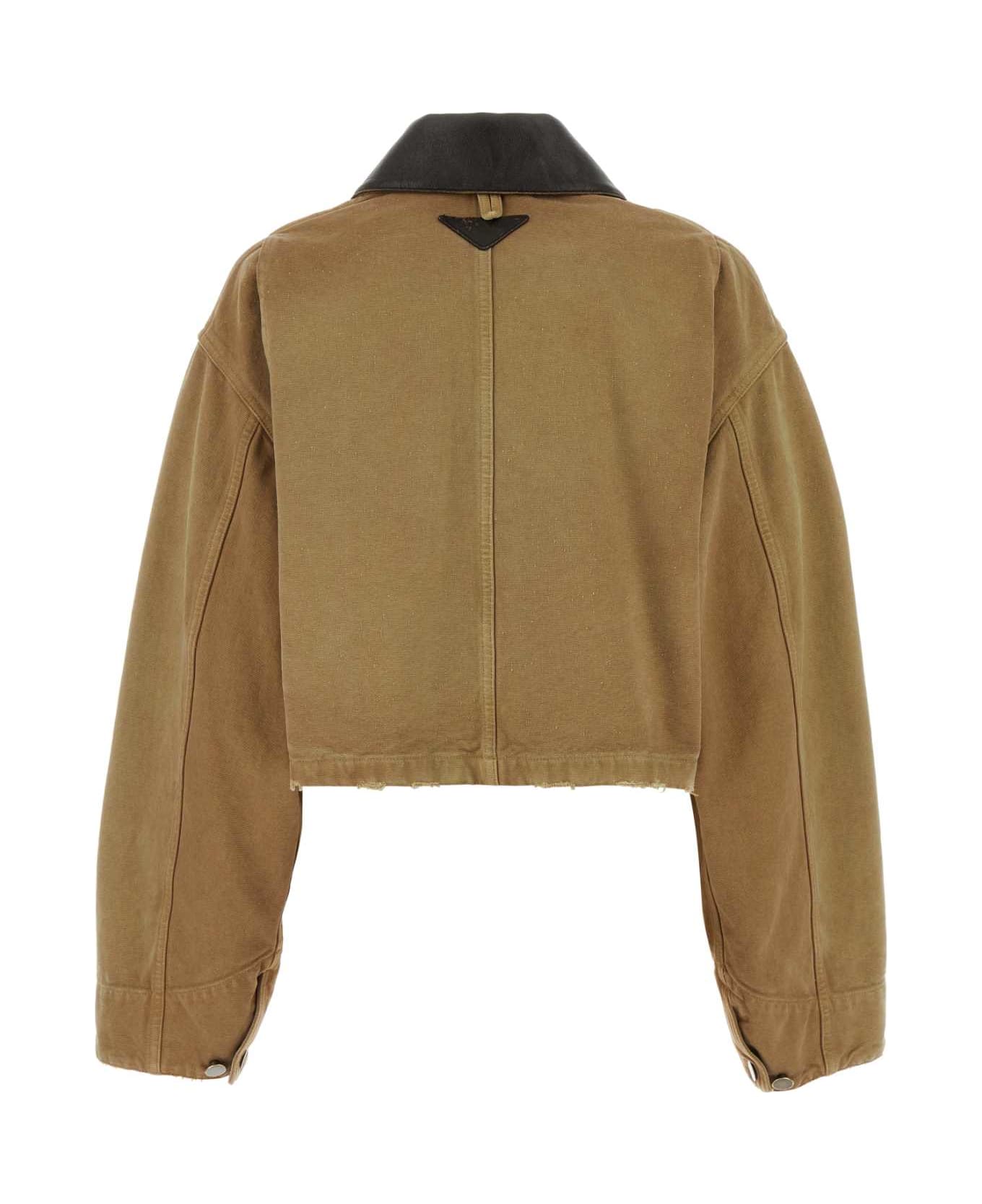Prada Camel Cotton Jacket - BEIGE