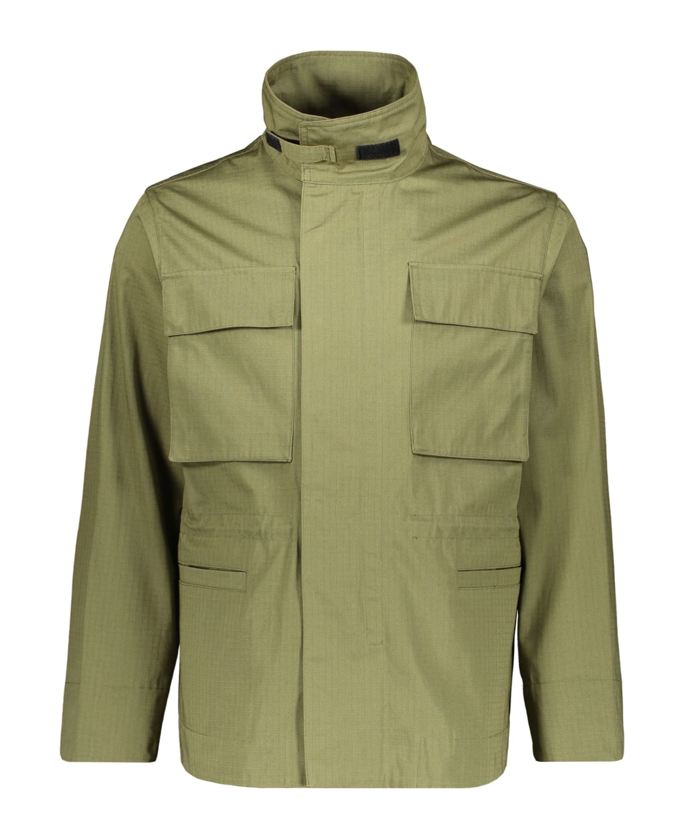 Off-White Multi-pocket Cotton Jacket - green