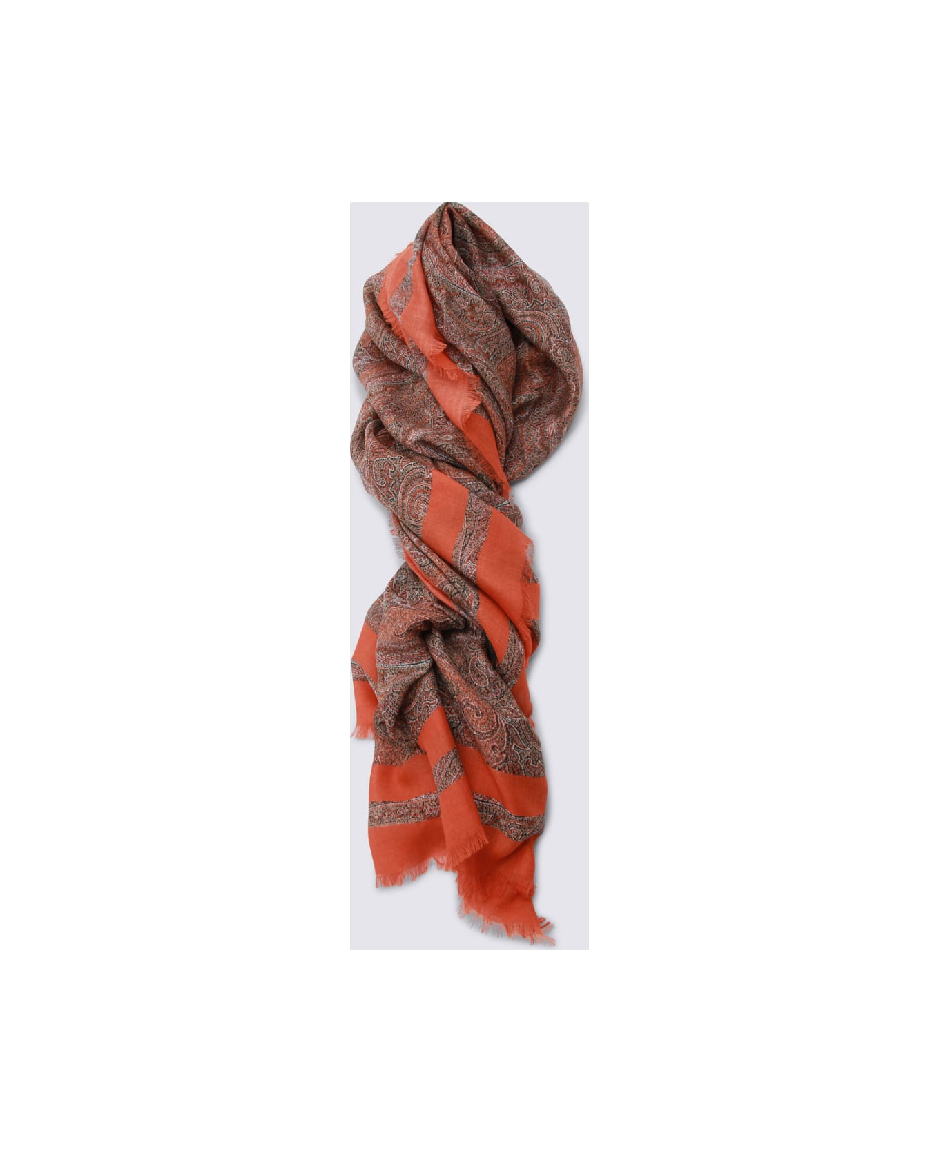 Etro Orange Scarf - Brown
