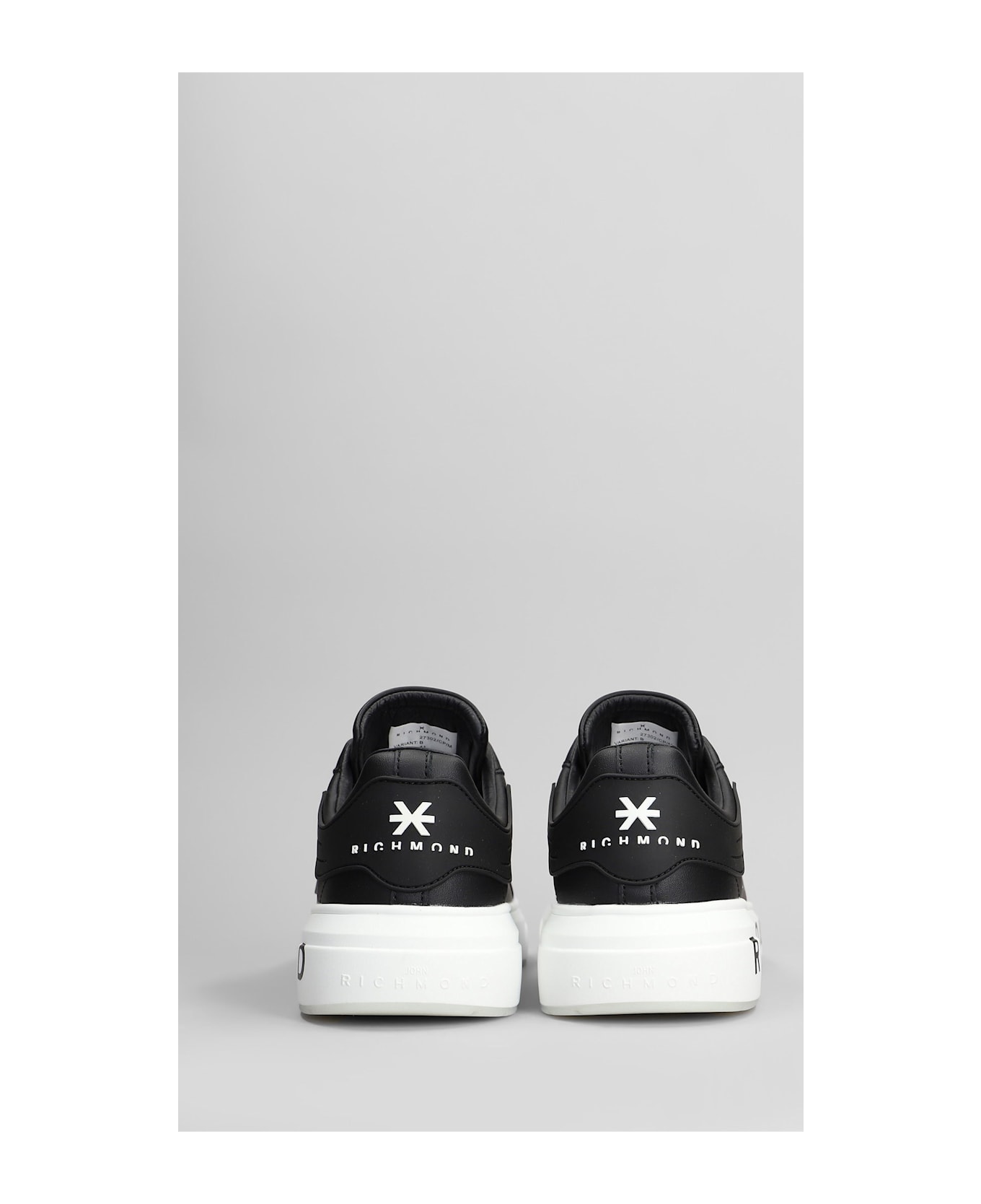 John Richmond Sneakers In Black Leather - black
