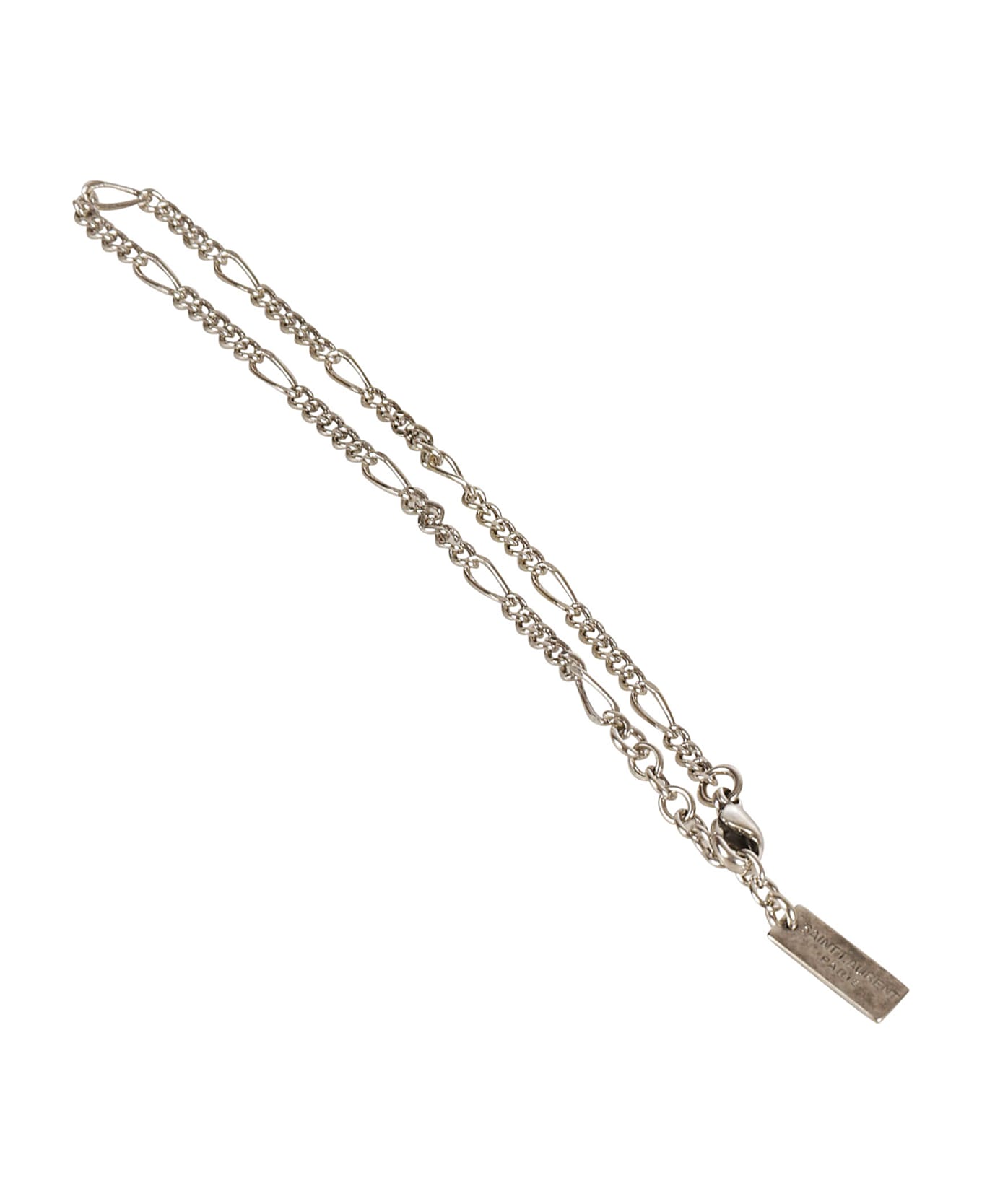 Saint Laurent Chain Bracelet - Silver/White