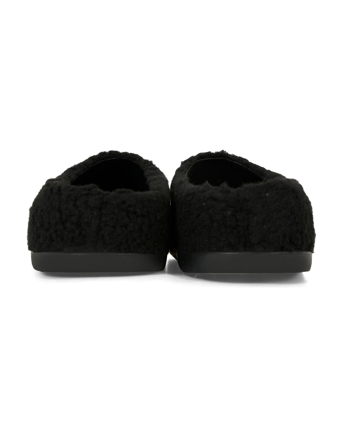 Marni Black Clogs For Kids With Logo - Black