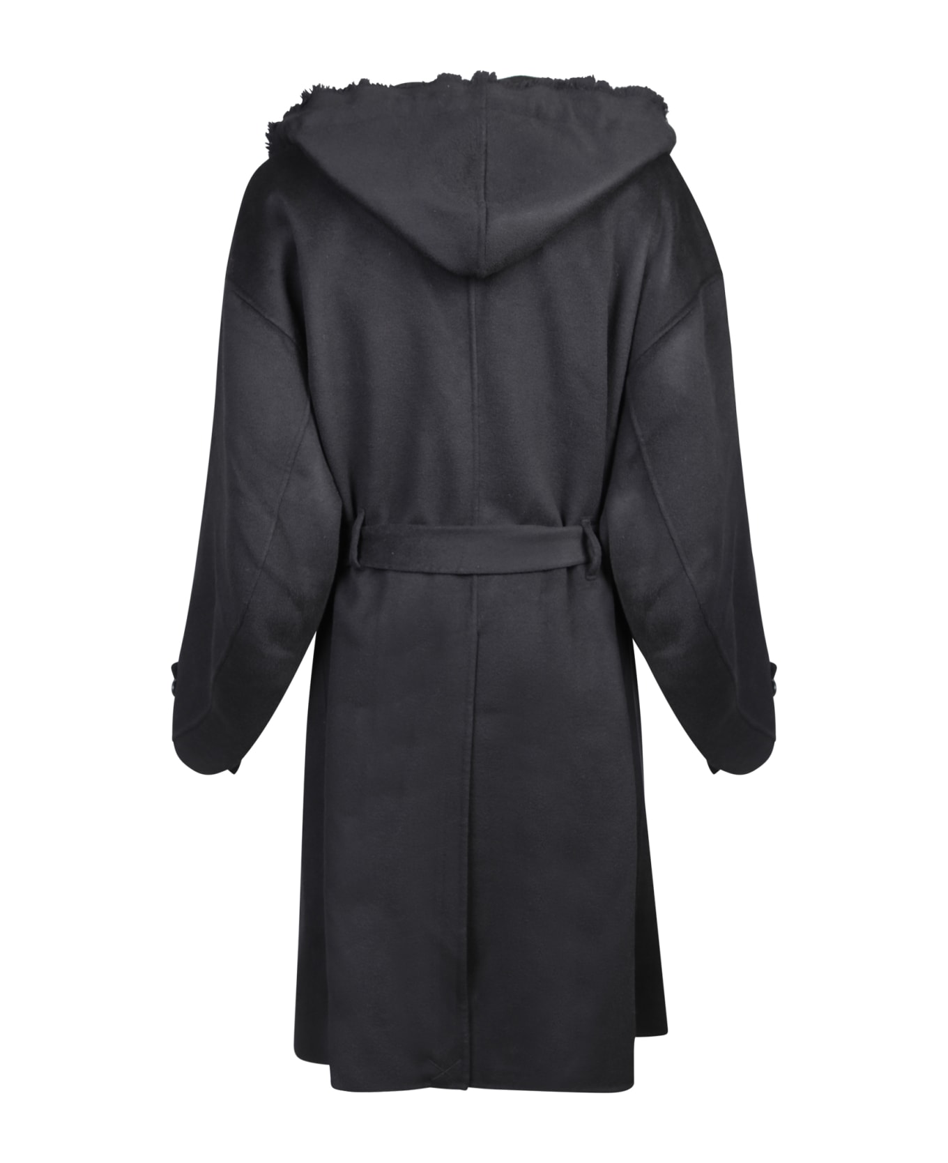 J.W. Anderson Hooded Black Trench Coat - Black
