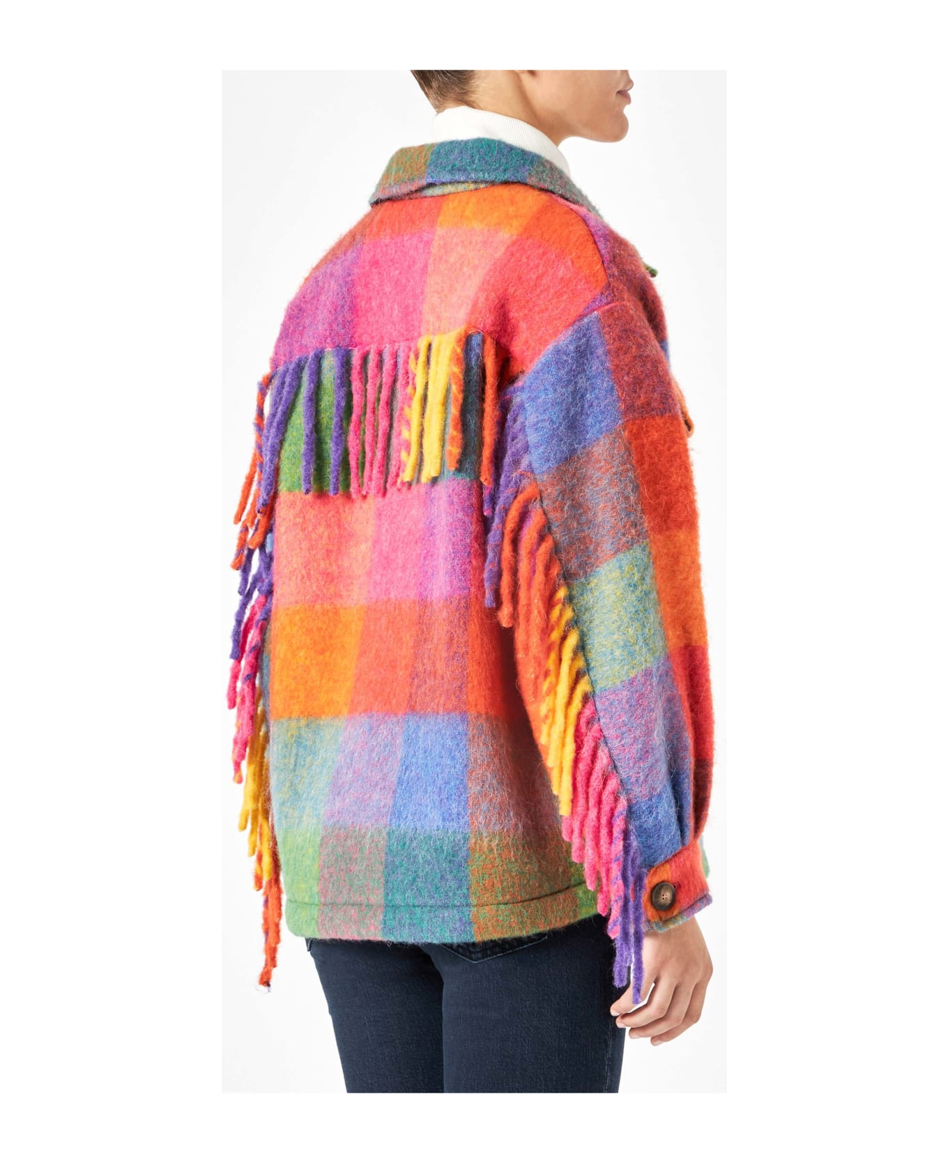 MC2 Saint Barth Woman Overshirt With Fringes - MULTICOLOR