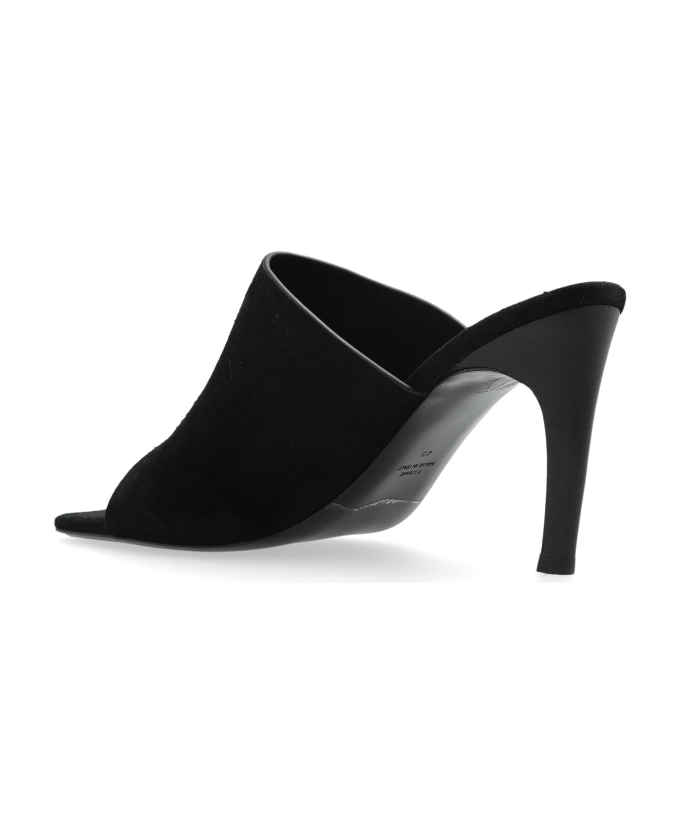 Totême Toteme Suede Heeled Mules - Black