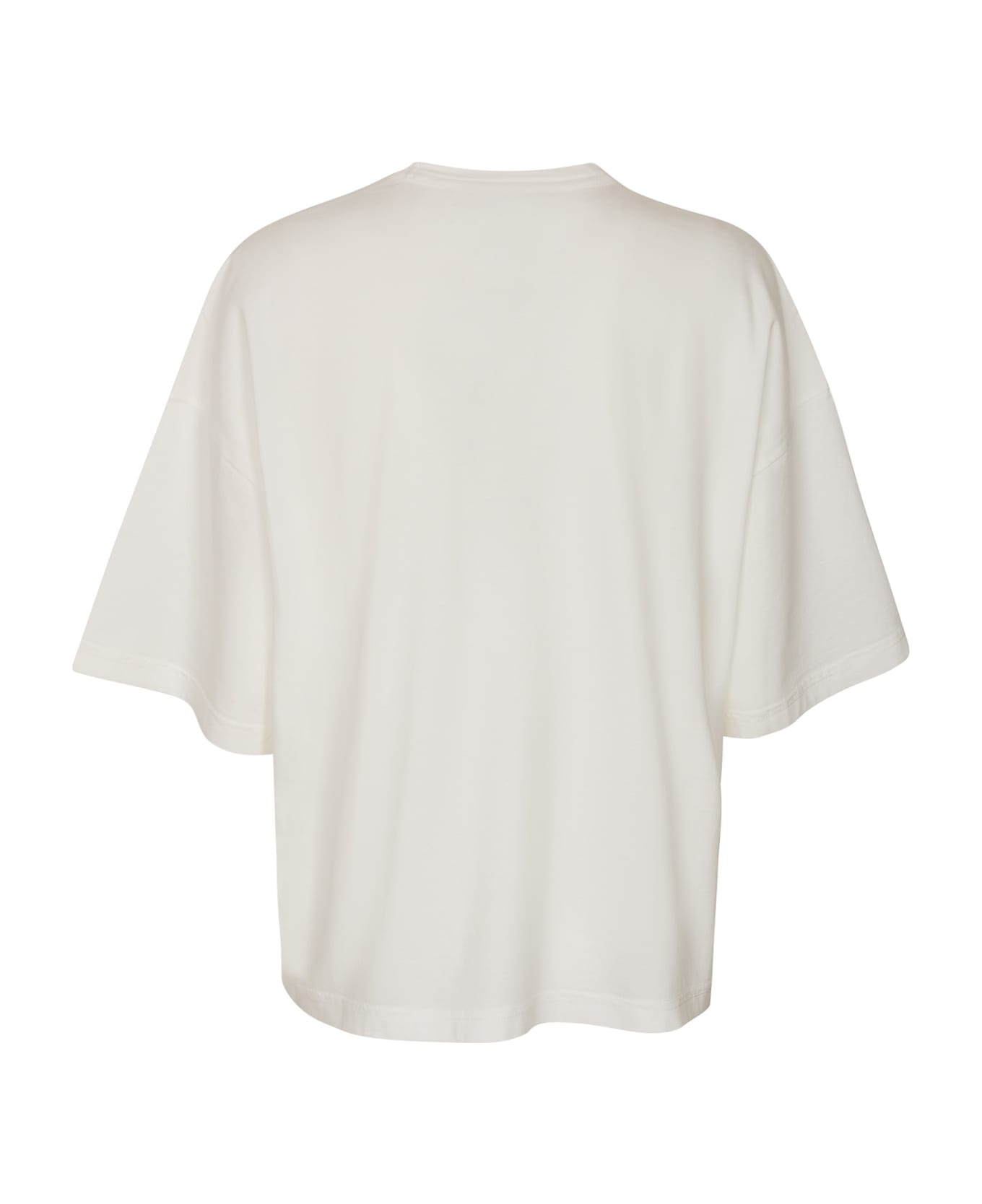 Forte_Forte Logo Patched Loose Fit T-shirt - White