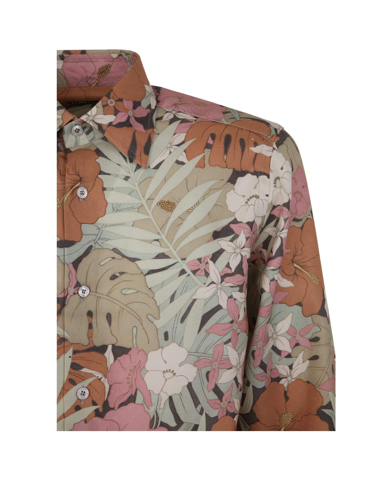 Tom Ford Leisure Man Shirt - Zfgdp Combo Sage Antique Pink