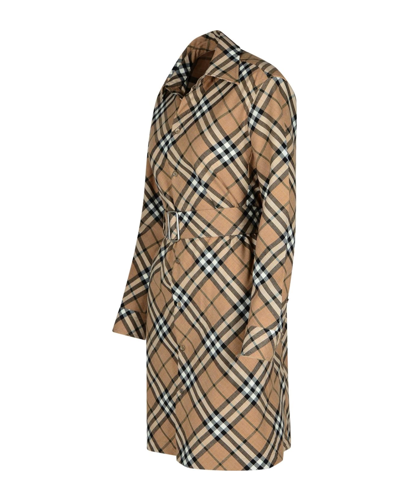 Burberry Check Dress - Beige