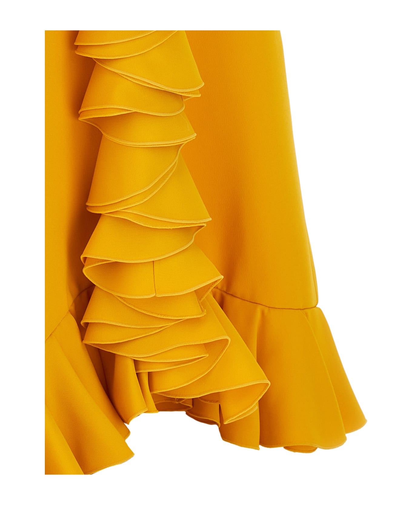 Giambattista Valli Flounced Cady Dress - Yellow
