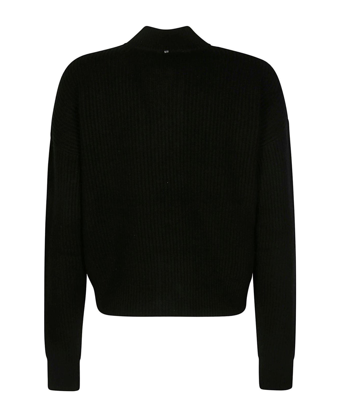 SportMax Buttoned Long-sleeved Cardigan - BLACK