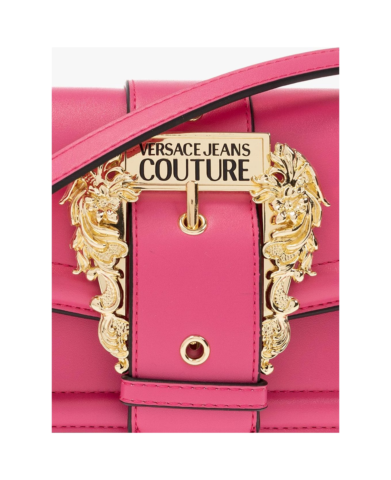 Versace Jeans Couture Shoulder Bag In Rose-pink Faux Leather - Fucsia