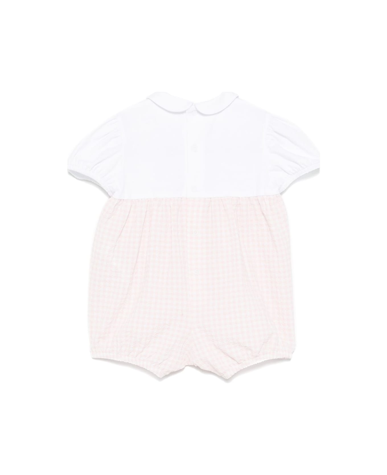 Il Gufo Checkered Bodysuit - Pink
