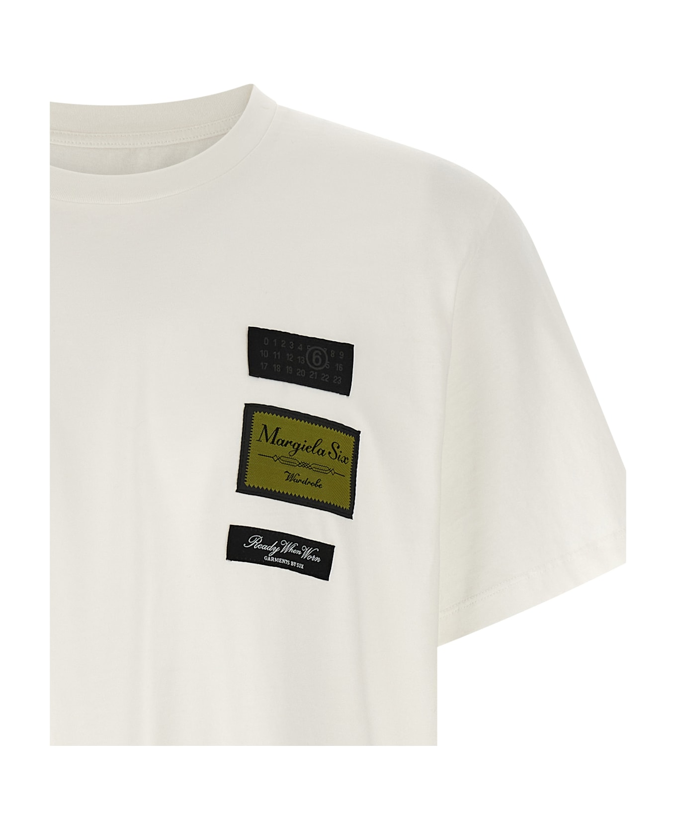 MM6 Maison Margiela 'etichette' Patch T-shirt - White