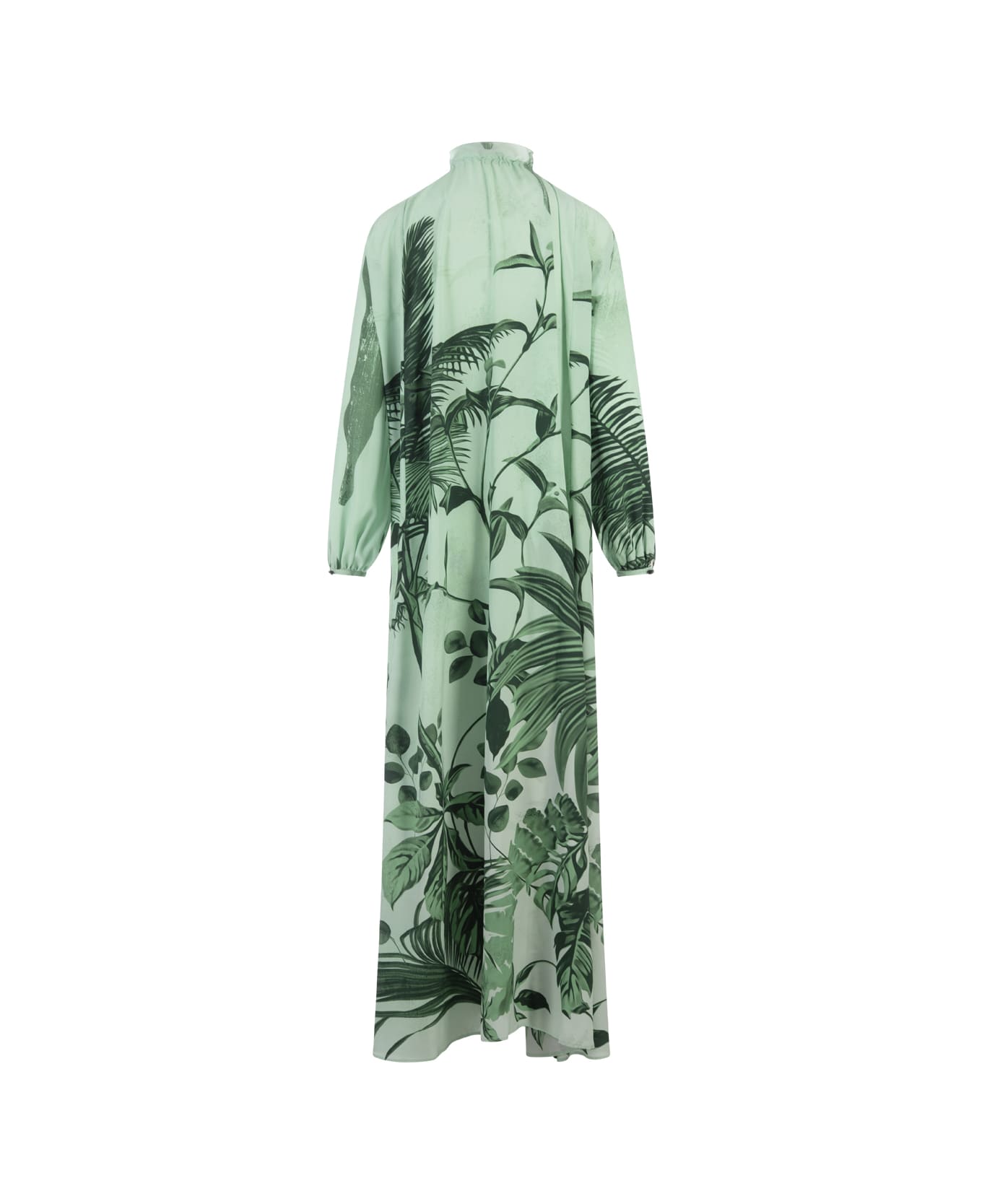 For Restless Sleepers Flowers Green Elone Long Dress - Green ワンピース＆ドレス