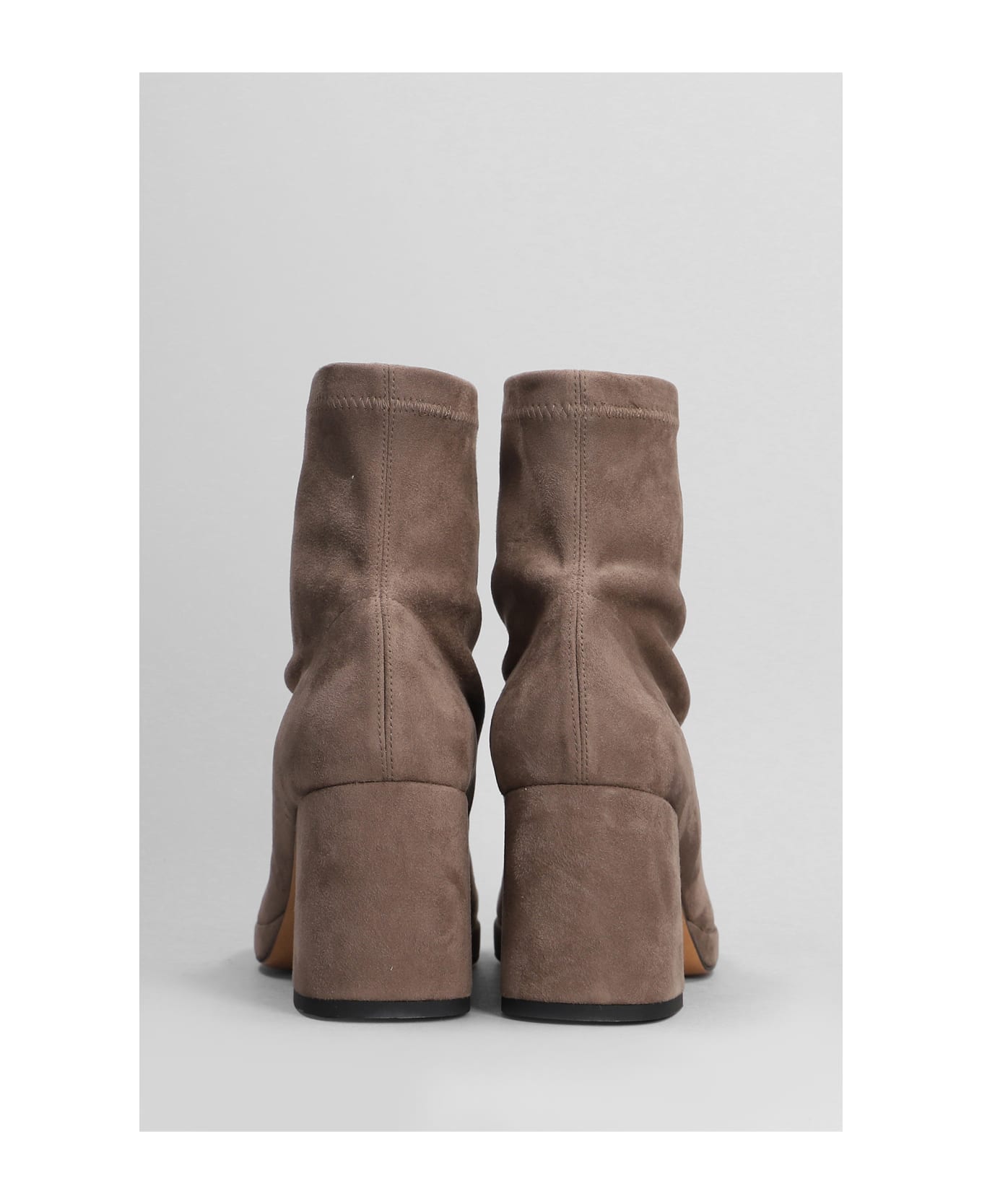 Fabio Rusconi High Heels Ankle Boots In Taupe Suede - taupe