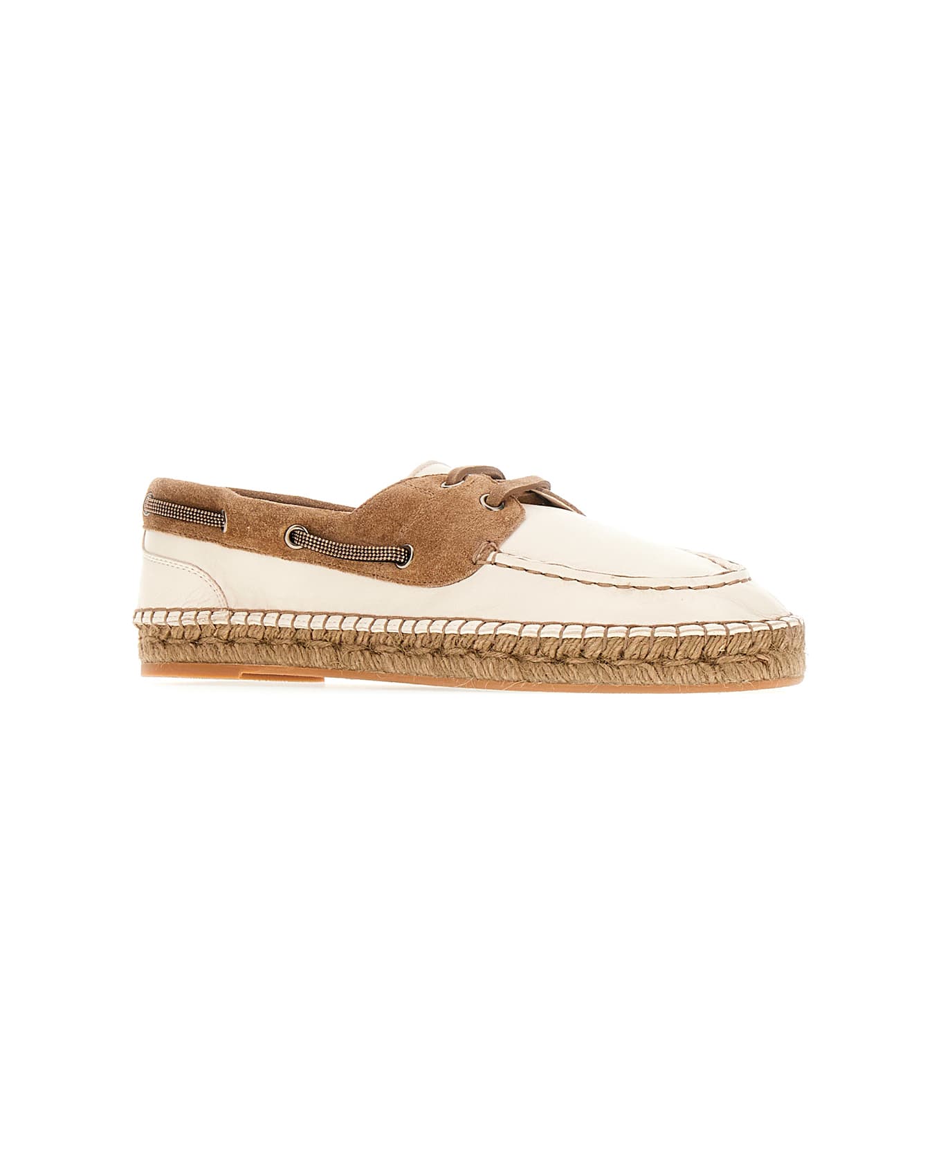 Brunello Cucinelli Ivory Leather Loafers - C8495